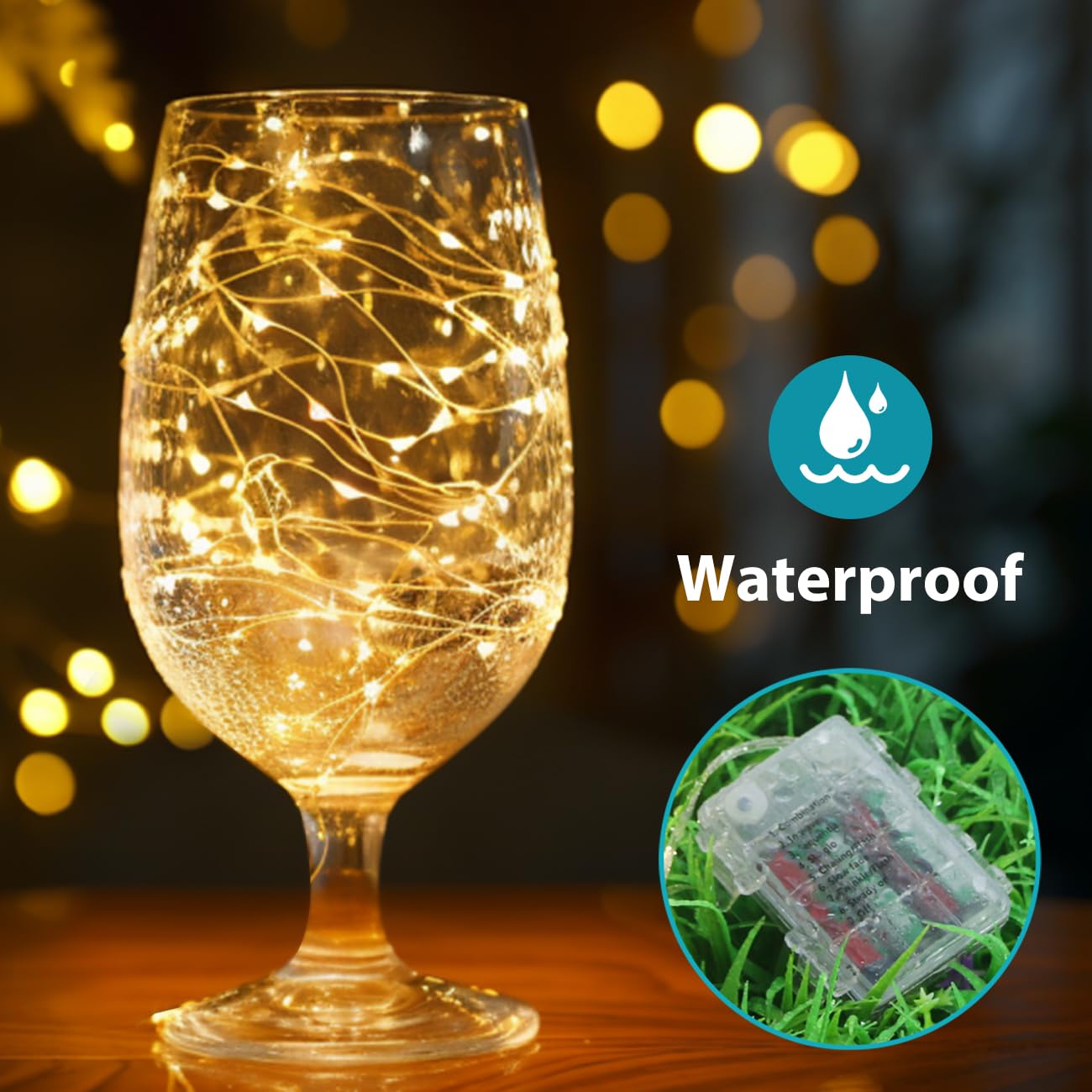 Kolpop 2 Pack 39Ft Fairy Lights Battery Operated With Timer & Remote, Waterproof 120 Led Twinkle String Lights Outdoor Indoor 8 Modes For Bedroom Party Indoor Mason, Warm White