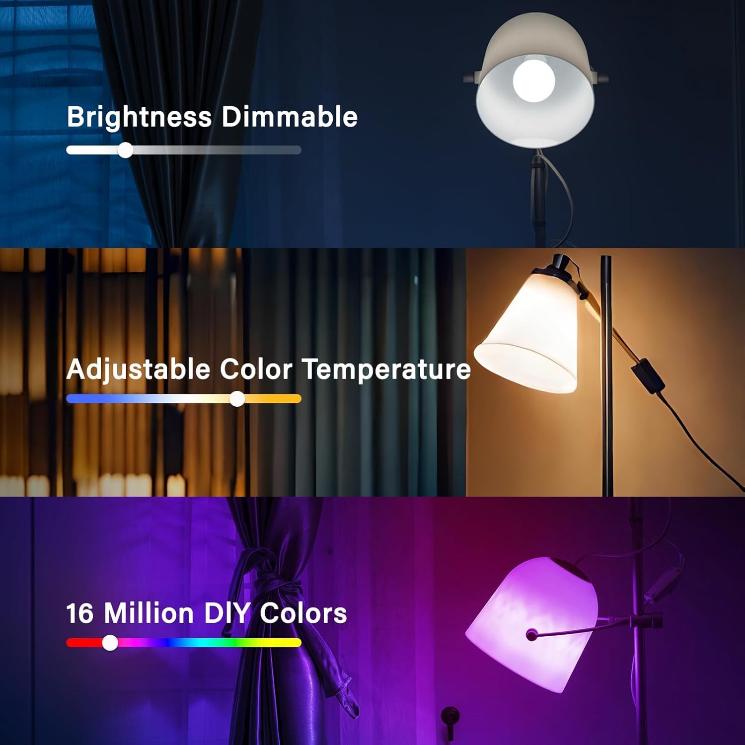 Sengled Smart Light Bulbs, 60W Equivalent, Dimmable Color Changing LED, 4 Pack, Wi-Fi & Bluetooth, Compatible with Alexa & Google Assistant