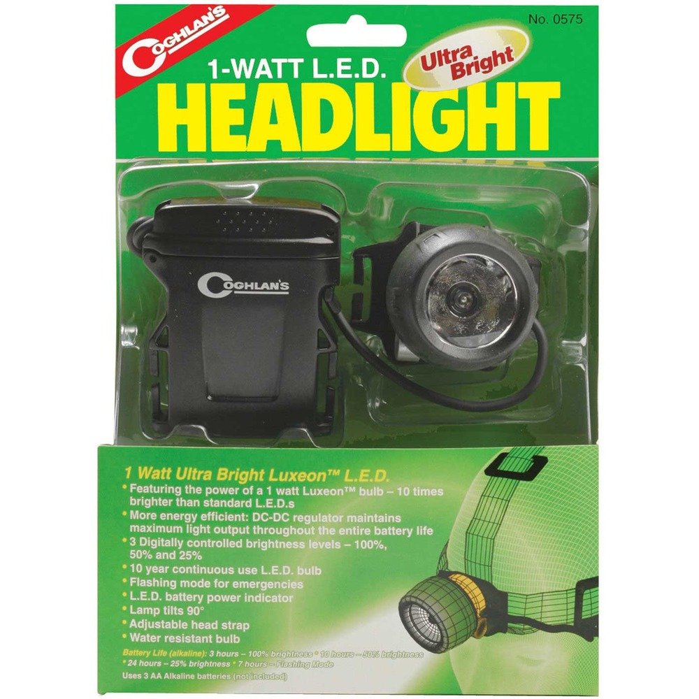 Coghlan'S 1 Watt L.E.D. Headlight - Bright, Lightweight, Ideal For Camping And Outdoor Activities