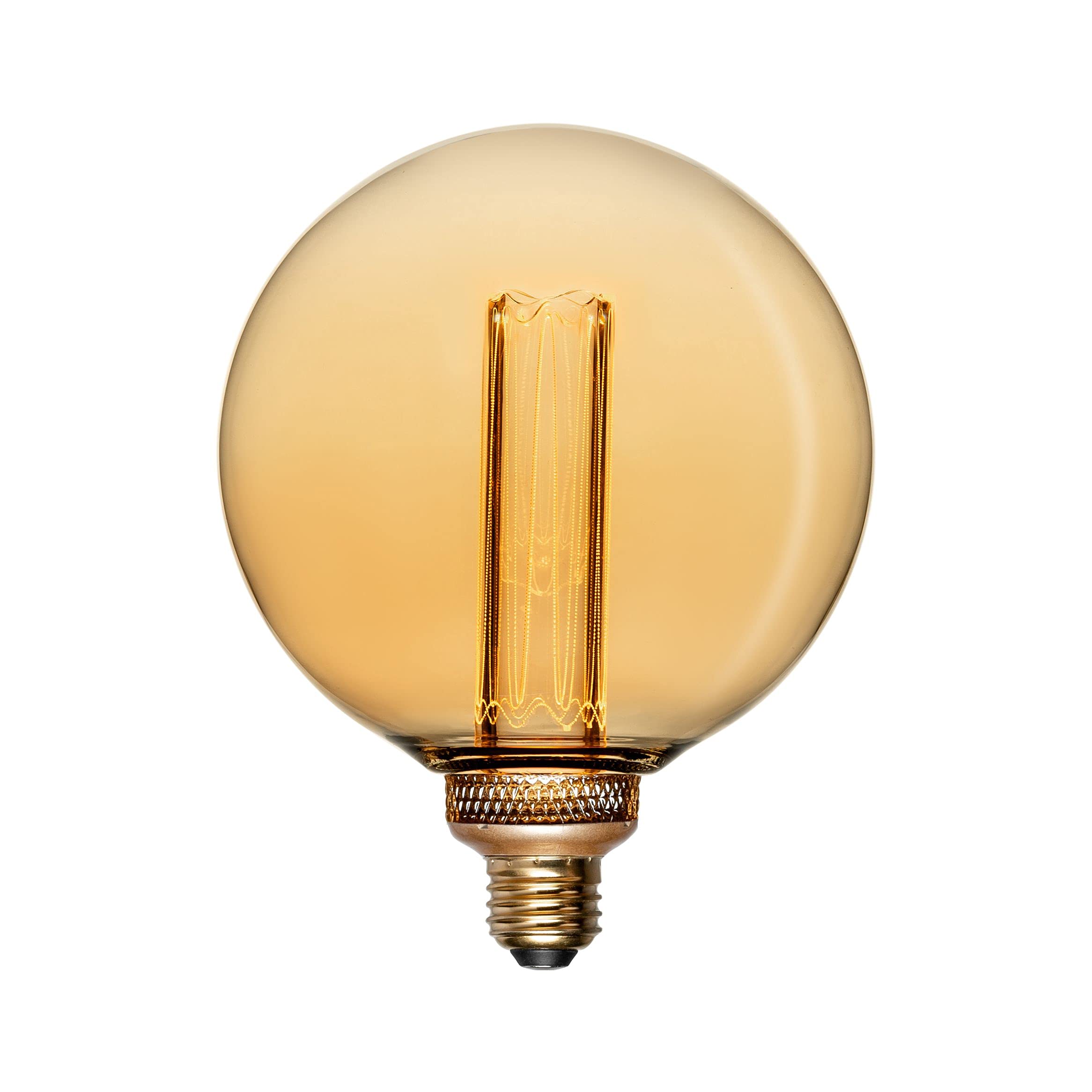 Next Glow Vintage Globe led Light Bulbs G40 / G125 3.5W Equivalent 20W E26 led Bulb Base, Dimmable, Soft Warm Amber Light Bulbs,