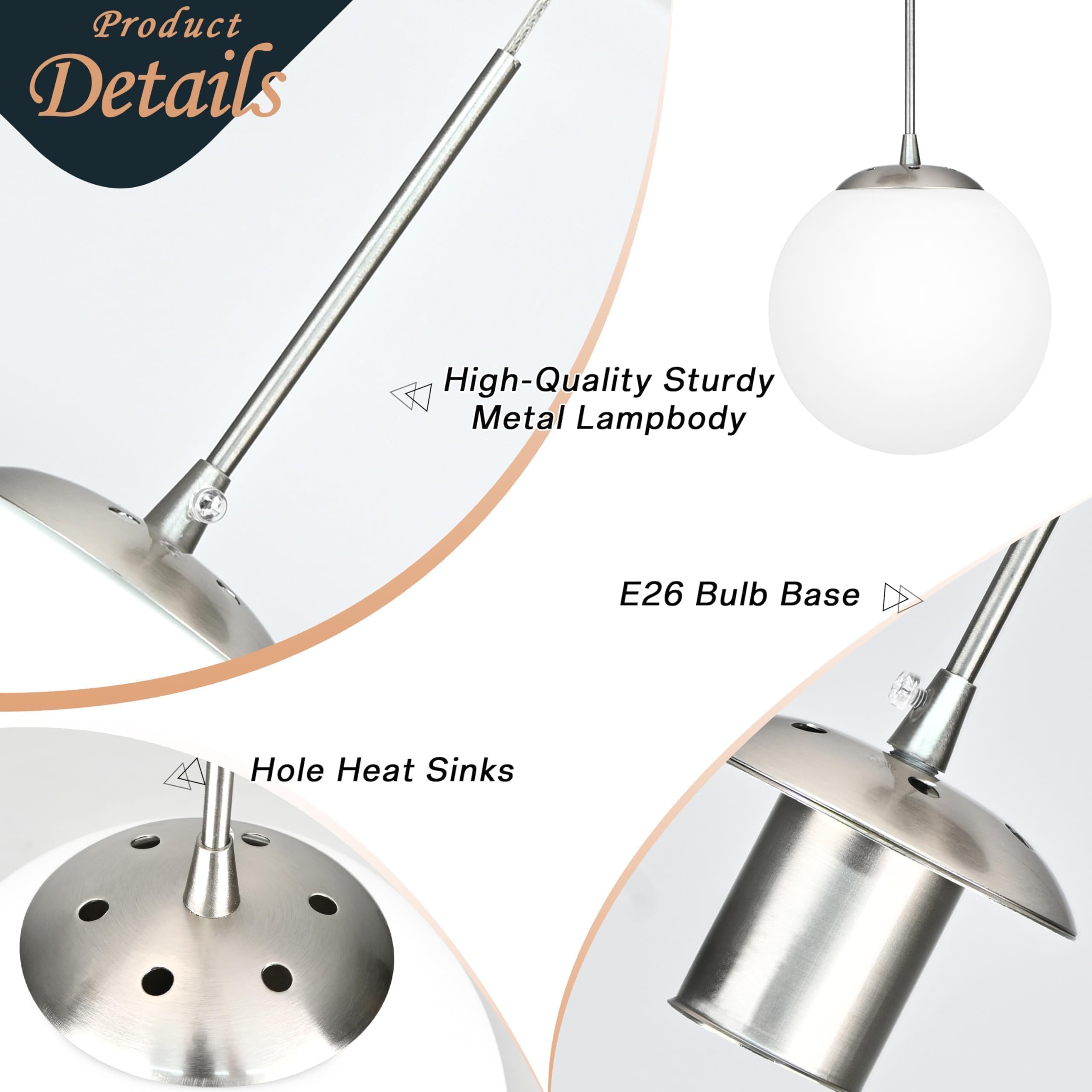 Koko&Yukina 12-Light Nickel Mid Century Modern Chandelier For Living Room Staircase Chandelier For Entryway Globe Milky White Gl