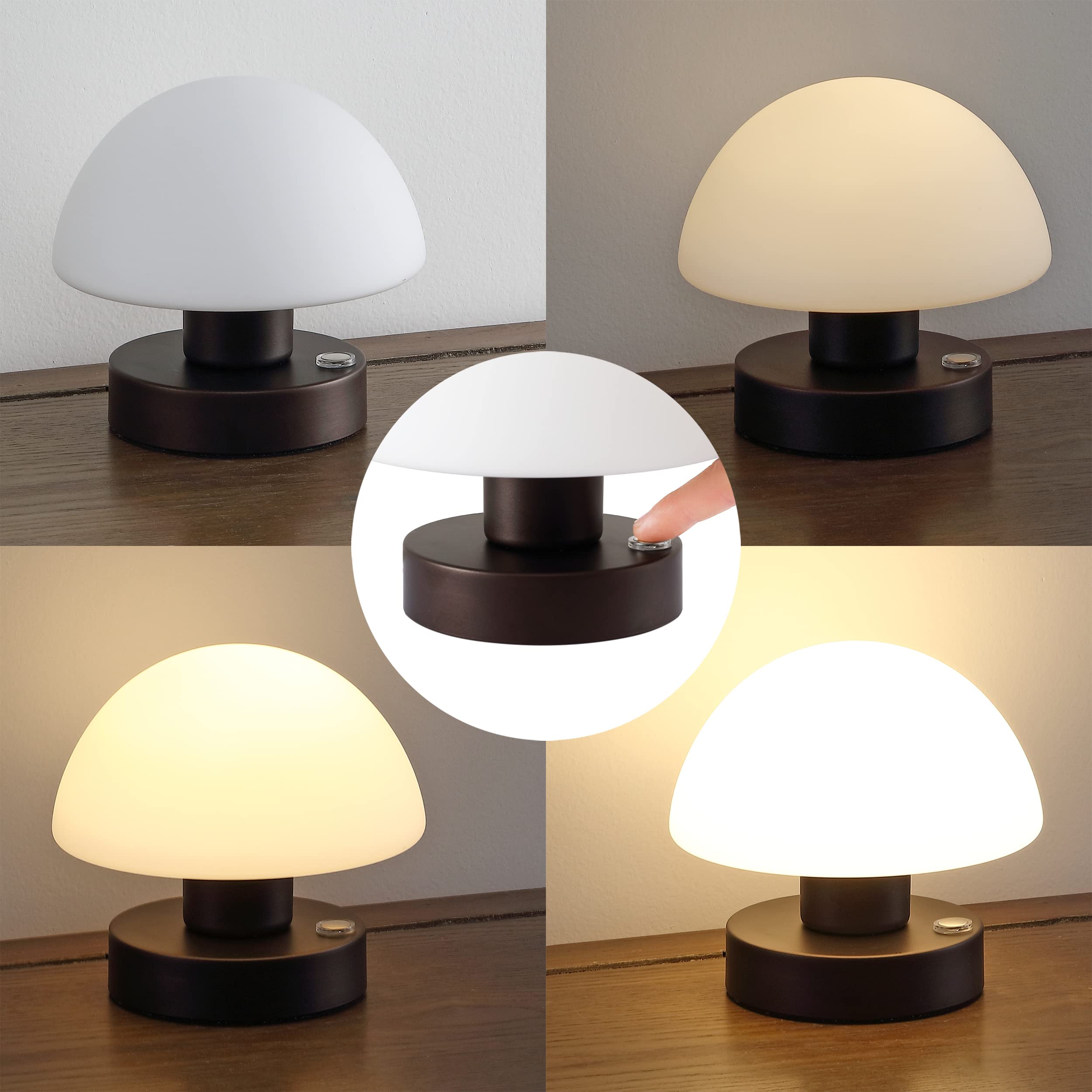 Jonathan Y Jyl7113A Zoe 5.75'' Bohemian Farmhouse Iron Rechargeable Integrated Led Table Lamp Contemporary Bedside Desk Lamp For