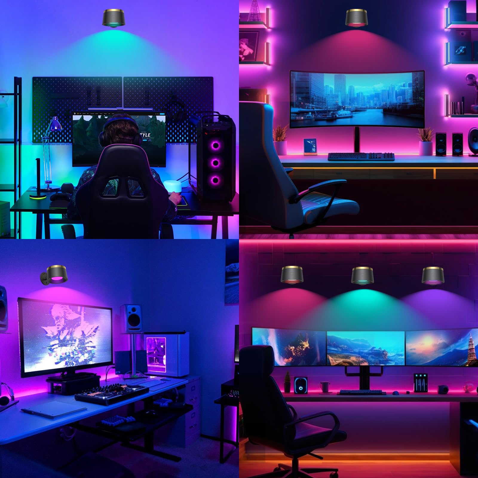 Speclux Led Wall Sconces Set Of Two, Rechargeable Battery Operated Wall Lights With Remote, Wall Lamp Wireless 3 Color Temperatu