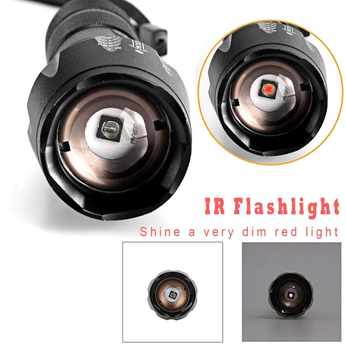 Ultrafire Ir Illuminator Flashlight, 850Nm Focus Adjustable Ir Led Flashlight Infrared Light Torch For Night Vision, Coyote Hog