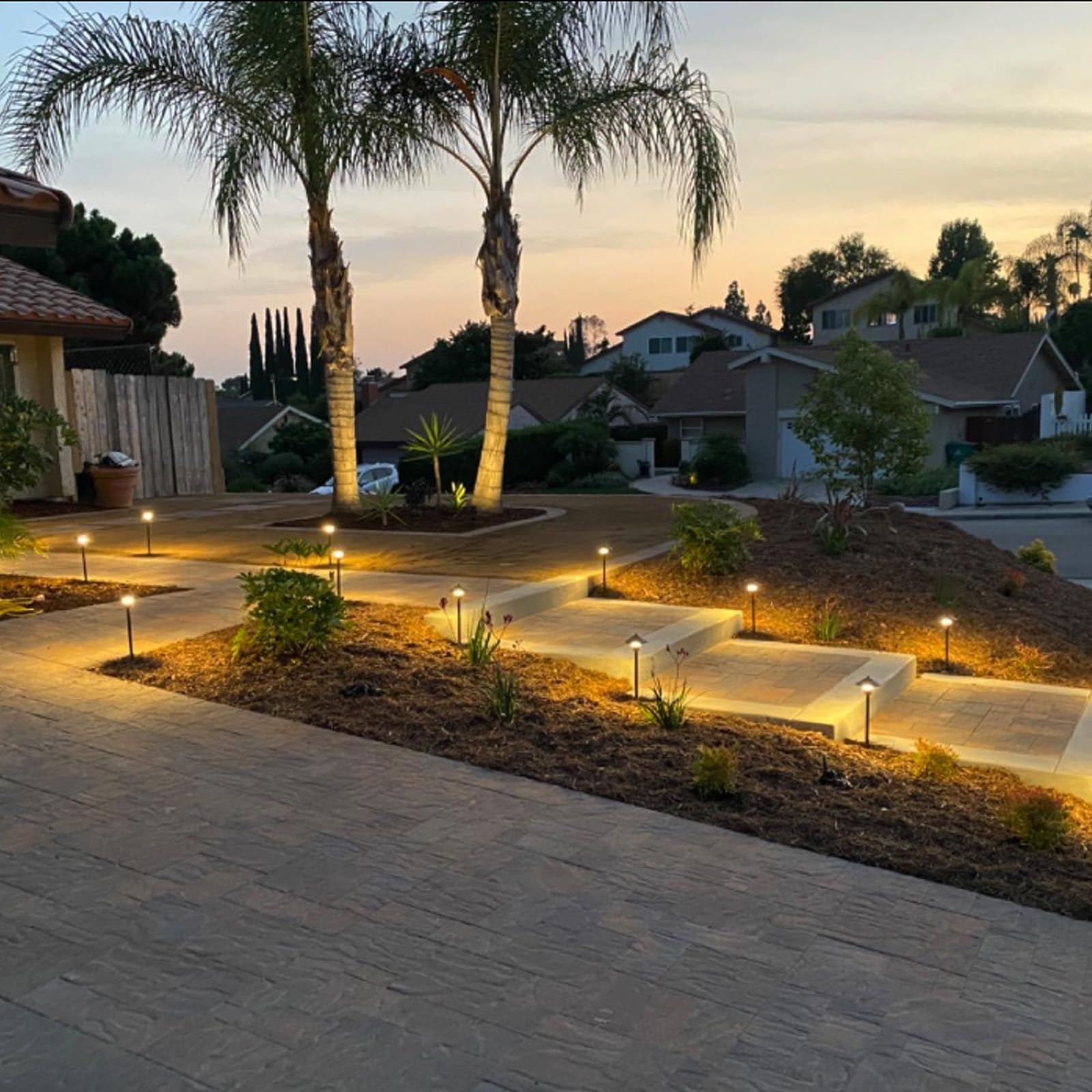 Malibu Pro Style Pathway Lights Outdoor Landscape Lighting Kit 8Pk Low Voltage 10W Halogen 25 Lumen Walkway Lights 12V Ac Warm White Metal Hardwired Path Lights With Connectors And Spike Stakes