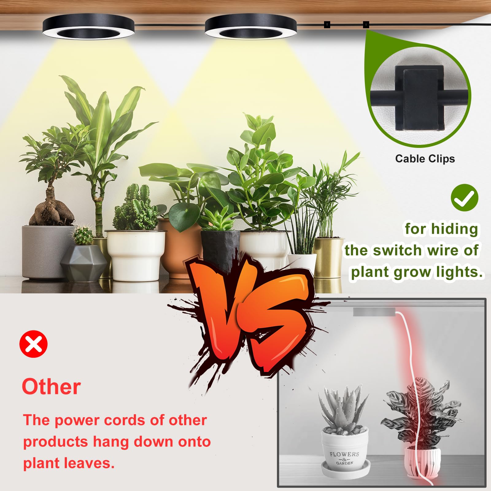 Aopeids 2025 Upgraded Full Spectrum Grow Light For Indoor Plants - 144 Leds, 3 Lighting Modes, Auto On/Off Timer (4/8/12H), 10-Level Dimmable Halo Small Plant Lights (Black, 6.3Inch Dual Head)