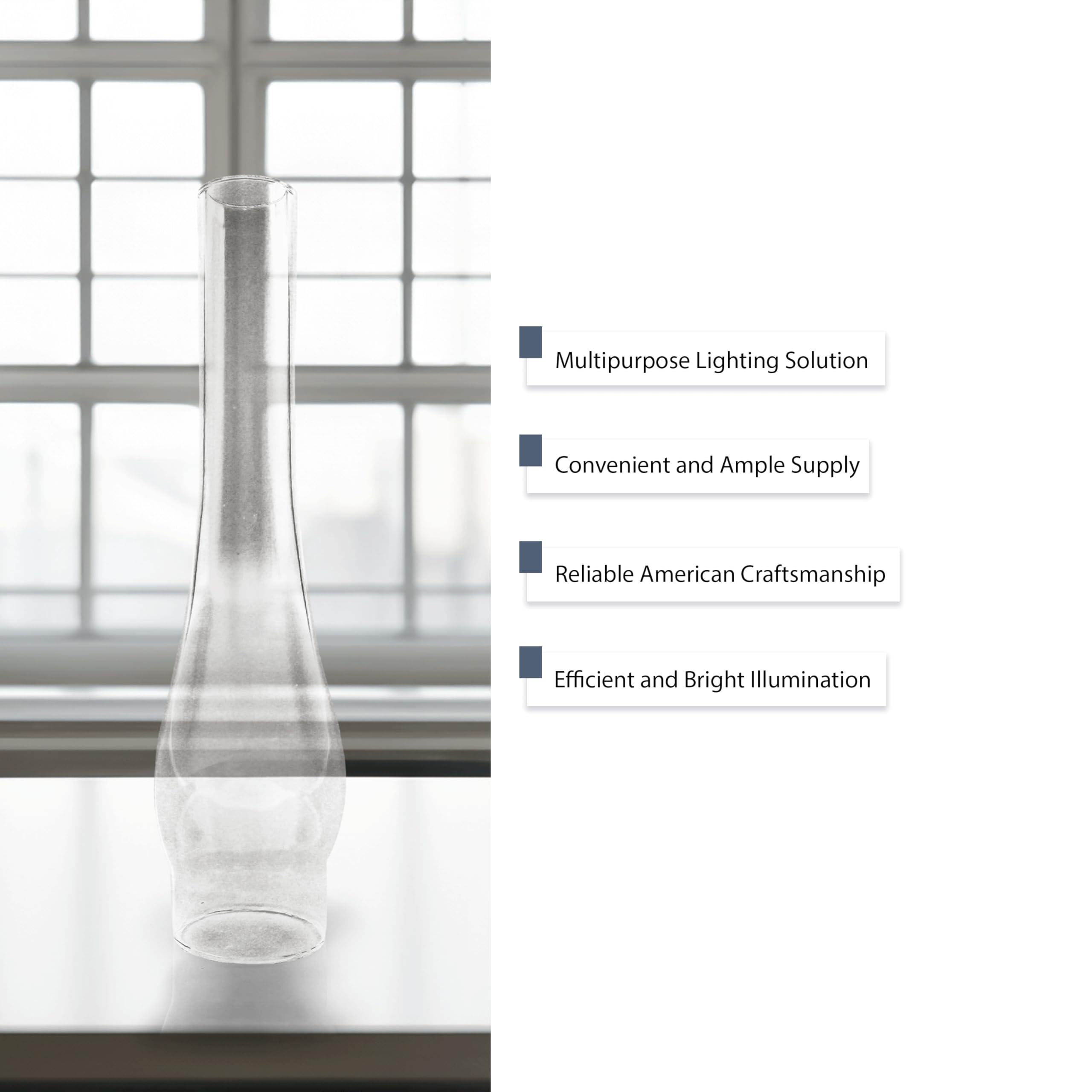 Light of Mine Oil Lamp Replacement Chimneys (1 1/8 x 5 1/2)