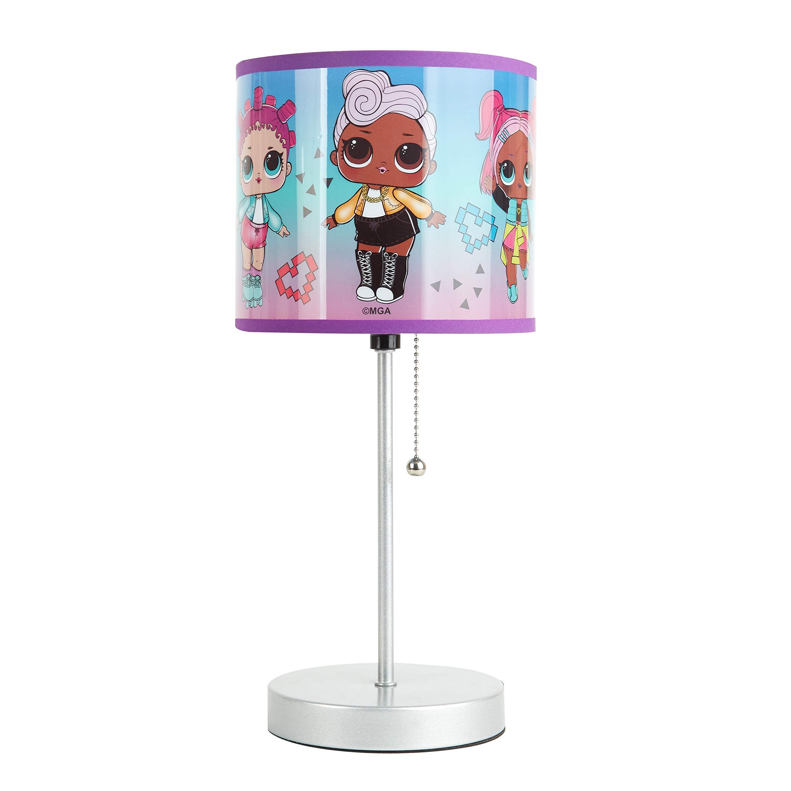 Idea Nuova Kids Lamp, LOL Surprise Theme, Pull Chain, Plastic, Model B07R6V22DB