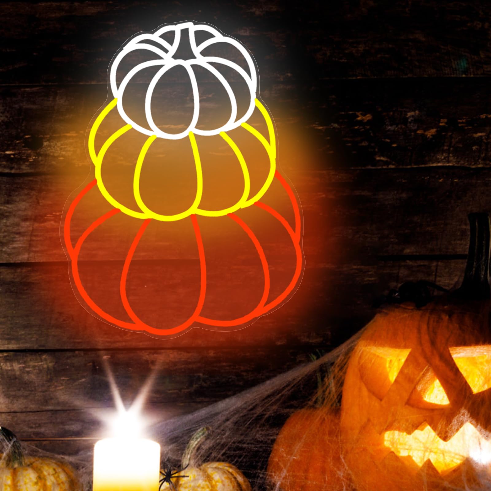 Halloween Pumpkin Led Neon Sign  Wall Decor For Bedroom & Party  Halloween Party Decor Led Lights  Kids Room Neon Light Sign Usb Powered For Halloween Bedroom Gaming Room Man Cave Bar Birthday Gifts