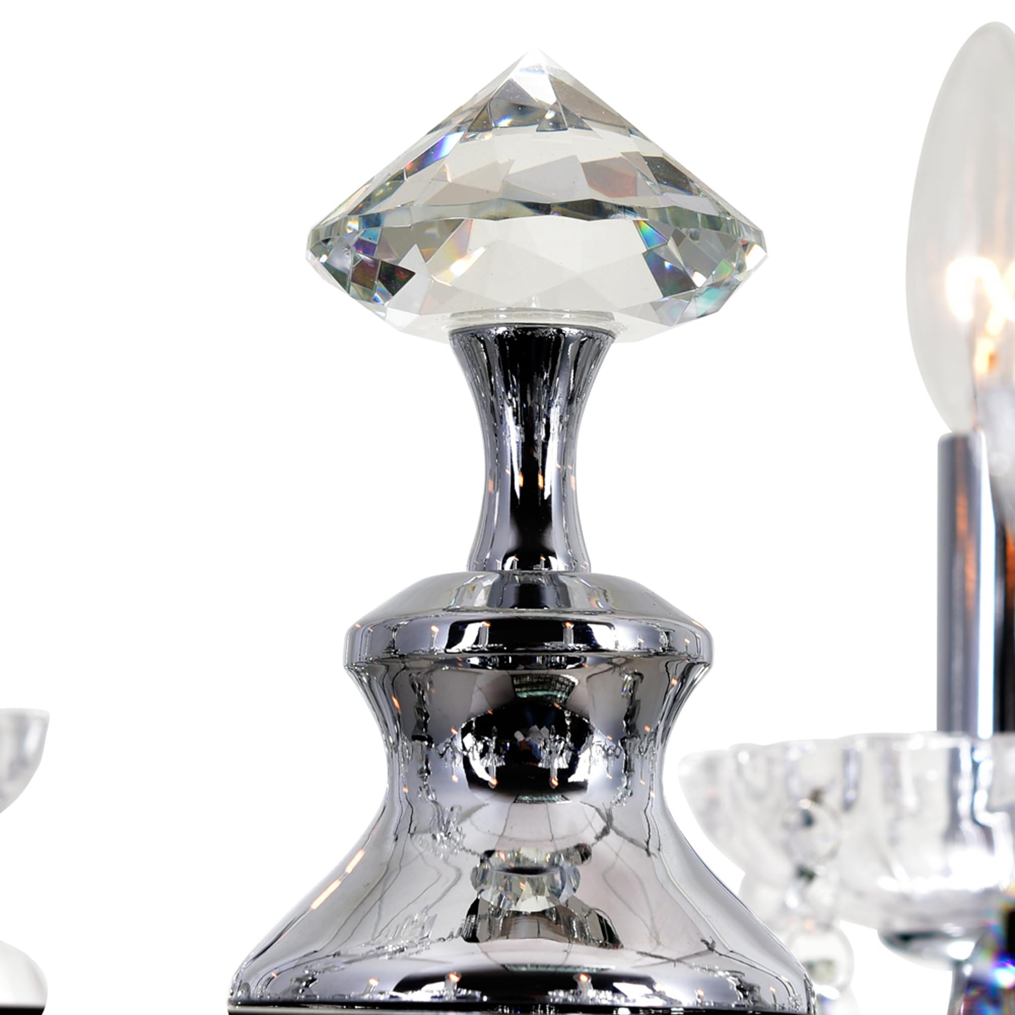 CWI Lighting Flawless 12 Light Up Chandelier with Chrome Finish Fom