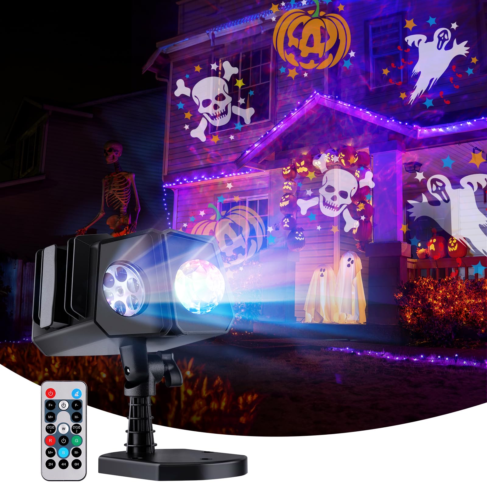Minetom Christmas Projector Lights Outdoor, 26 HD Effects, Waterproof, 2 in 1, Multicolor, Model RKPO-UL121000D