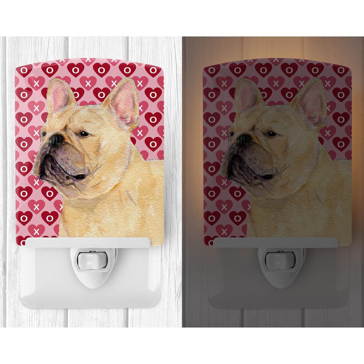 Carolines Treasures French Bulldog Ceramic Night Light, UL-Certified, 6x4x3in, Multicolor, Model SS4485CNL