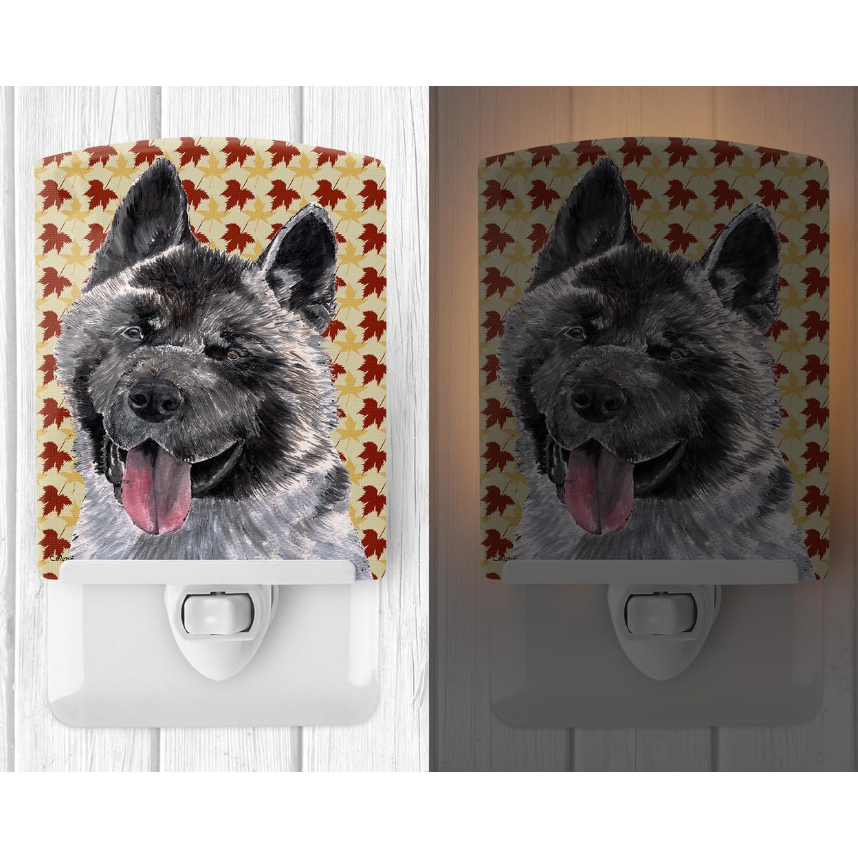 Carolines Treasures Akita Night Light, Ceramic, UL-Certified, 6x4x3in, Multicolor, Model SC9485CNL