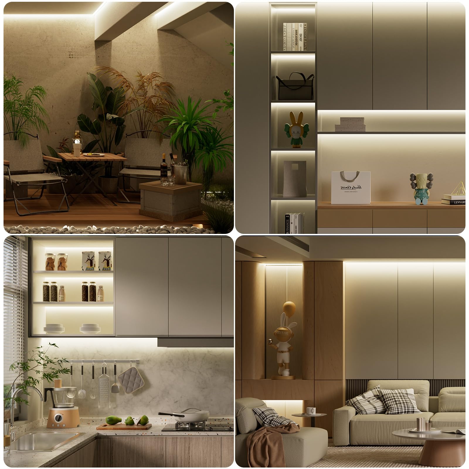 Pautix Cob Led Strip Light 2520Leds,Super Bright High Lumen 4000K Natural White 16.4Ft,Dimmable 24V Led Tape Light With 3M Tape,Rf Remote With Timer Function,36W Adapter,For Bedroom,Home,Kitchen Diy