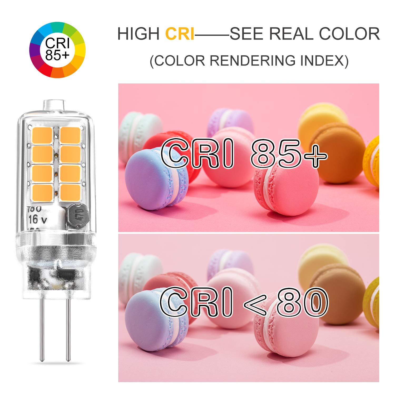 Umleeddlt G4 Led Bulb, Warm White, 3W Equivalent To 20W/30W Halogen, 10 Pack, 360° Beam Angle, Non-Dimmable