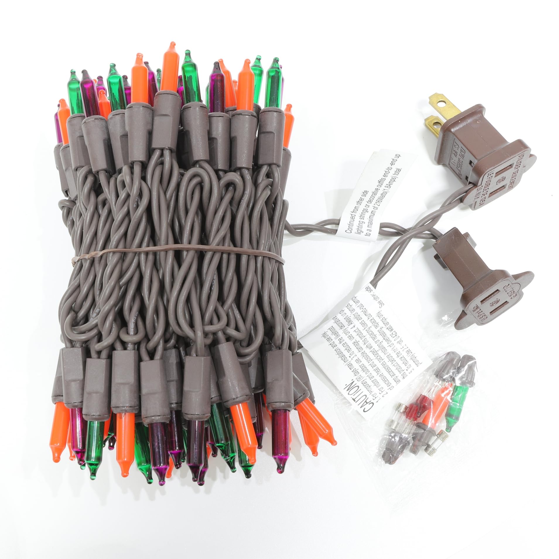 LAMPHOME Halloween String Light 100ct Mini Lights 19.6ft Orange Purple Green HP-100-2/SB Indoor/Outdoor UL Certified
