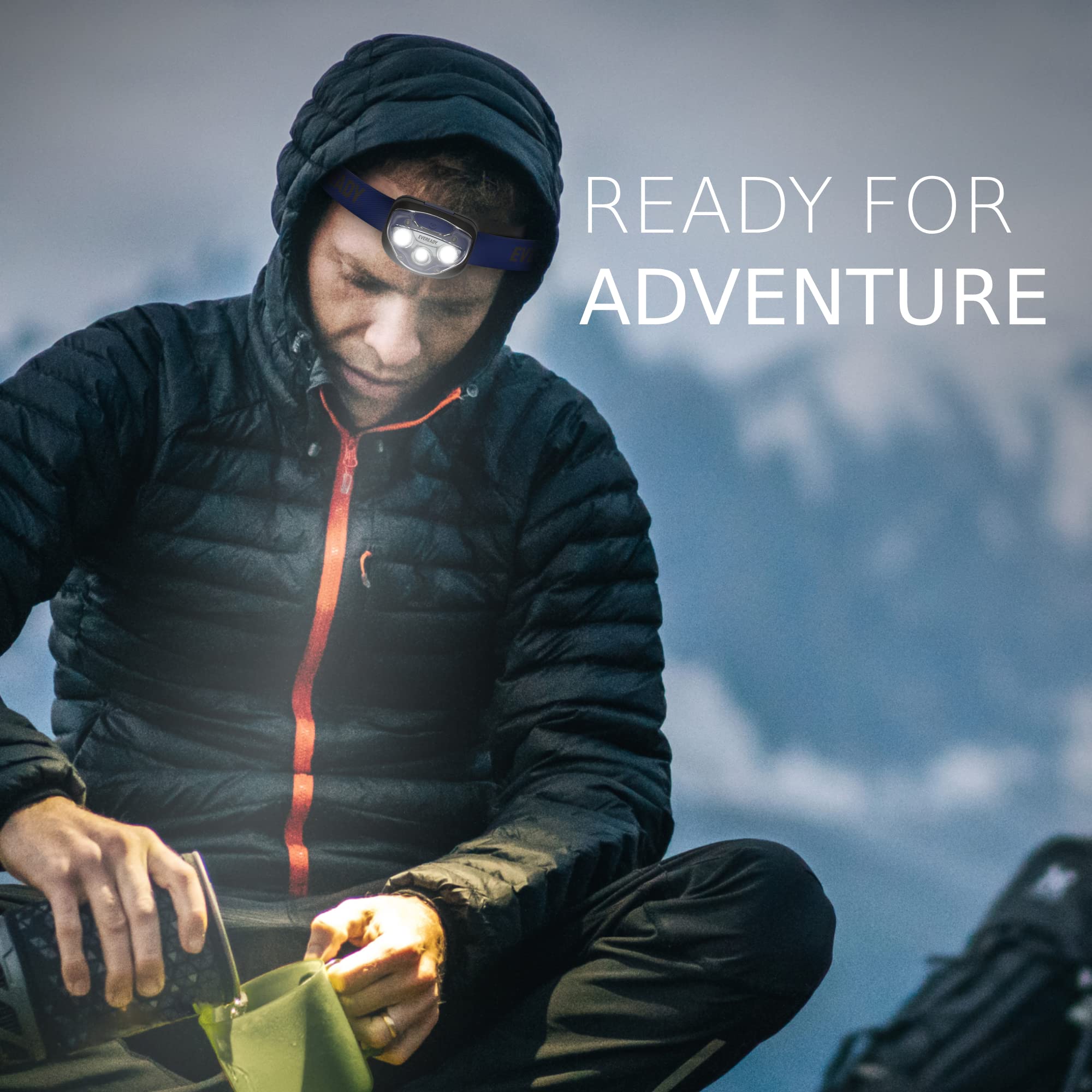 Eveready Pro200 Led Headlamps 5-Pack, Ipx4 Water Resistant, Bright Lights For Camping & Hiking