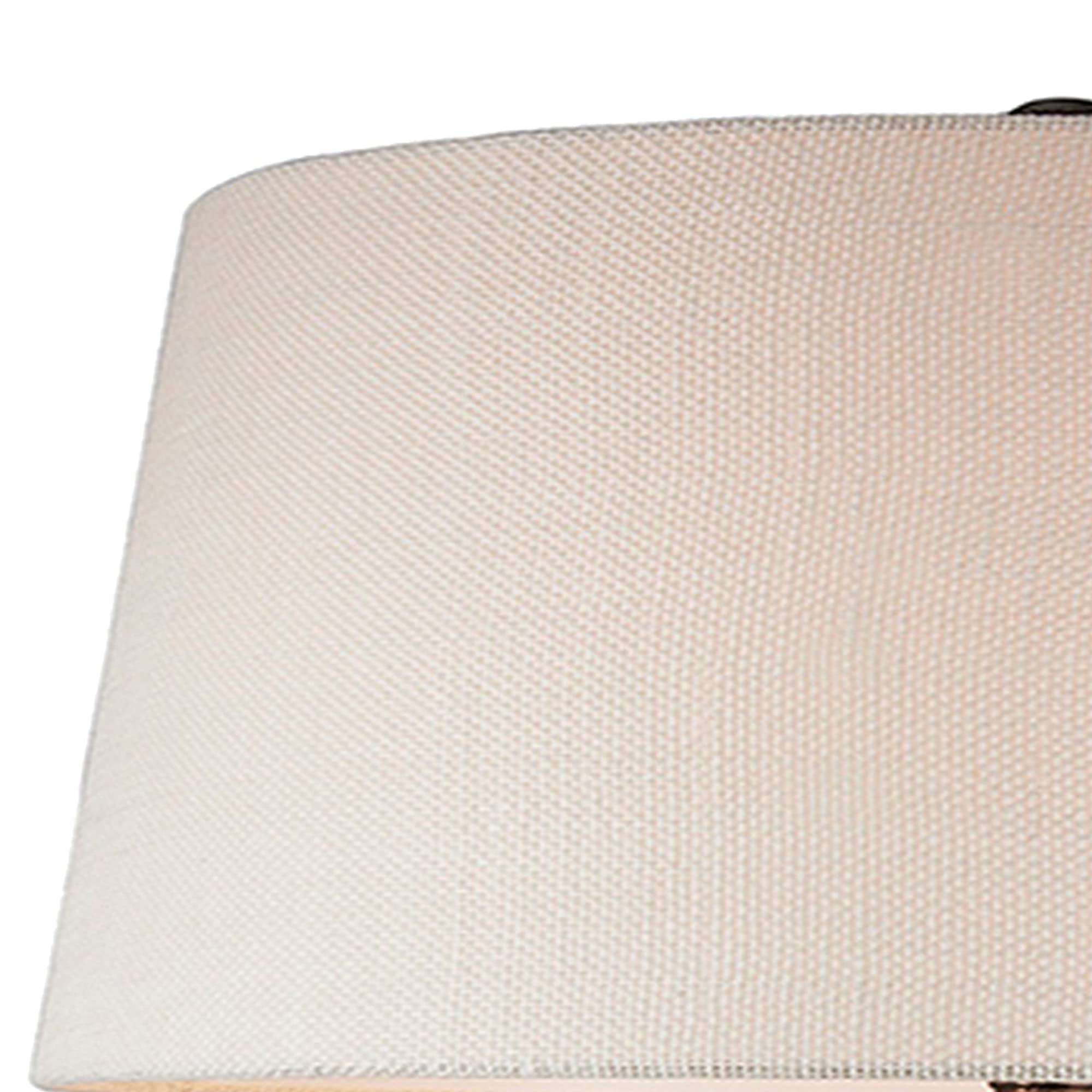 Benzara Table Lamp - Polyresin Urn Shape Base, Brown, Model BM240304, Metal & Fabric