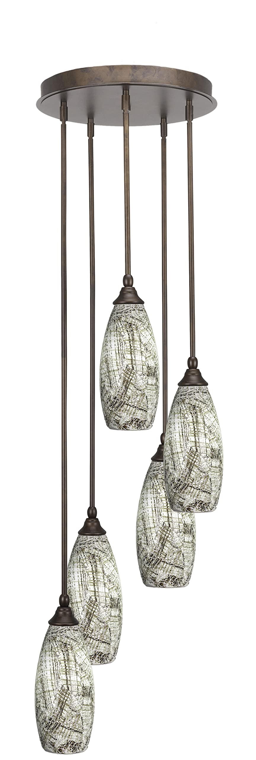 Empire 5 Light Cluster Pendalier in Bronze Finish (2145-BRZ-5064)