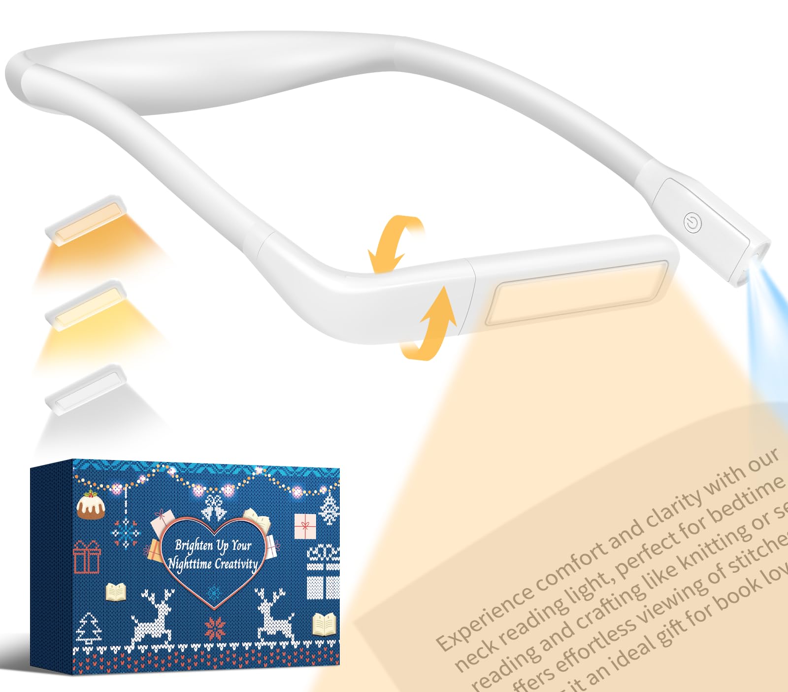 Neck Light Book Lovers Gifts Crochet Accessories Knitting Gifts for Mom Christmas Stocking Stuffers for Men Women Husband Wife T