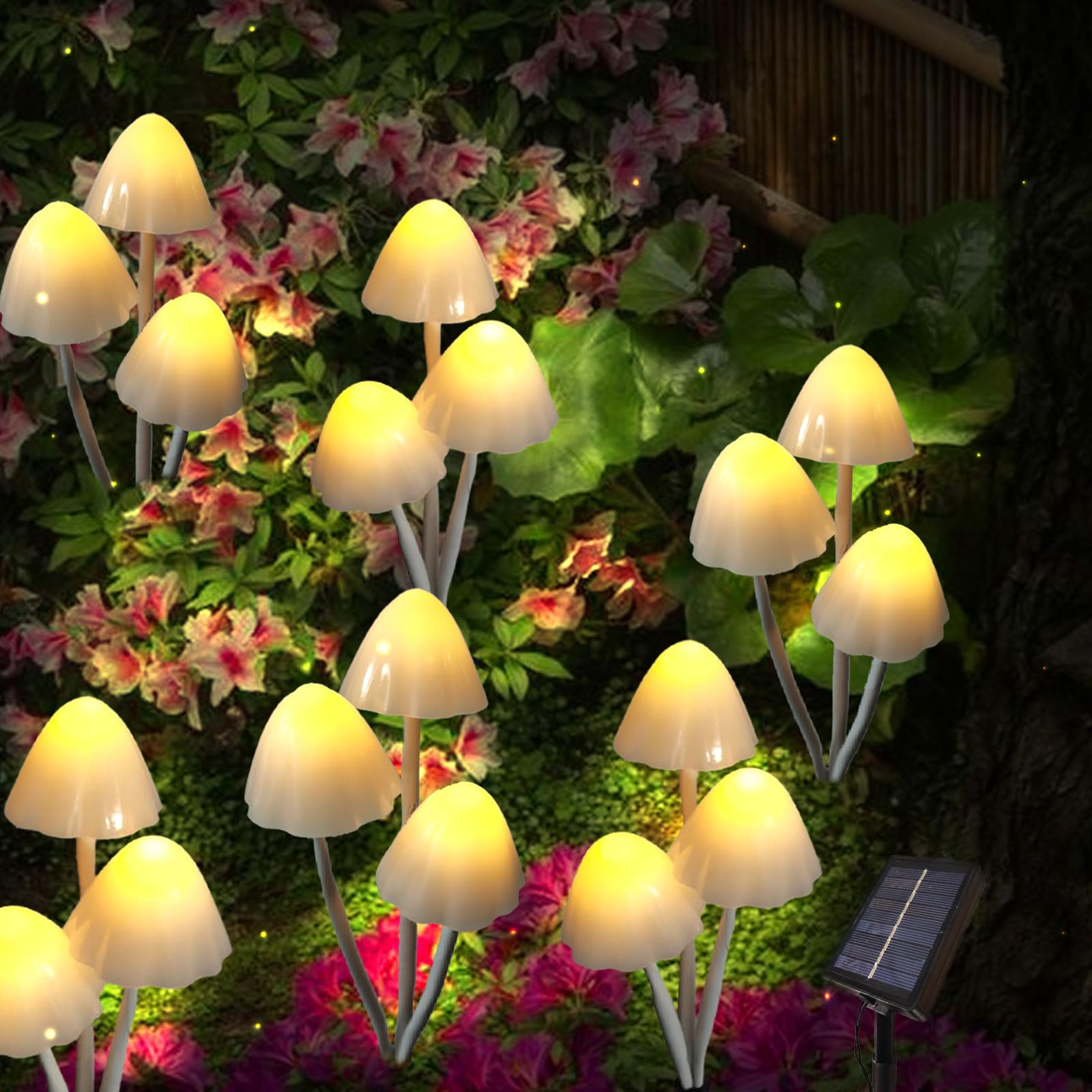 Evicyego Solar Mushroom Lights For Outside, 6Pack 18Led Mushrooms With 8 Lighting Modes, Unique Mushroom Garden Decor Gifts, Cut