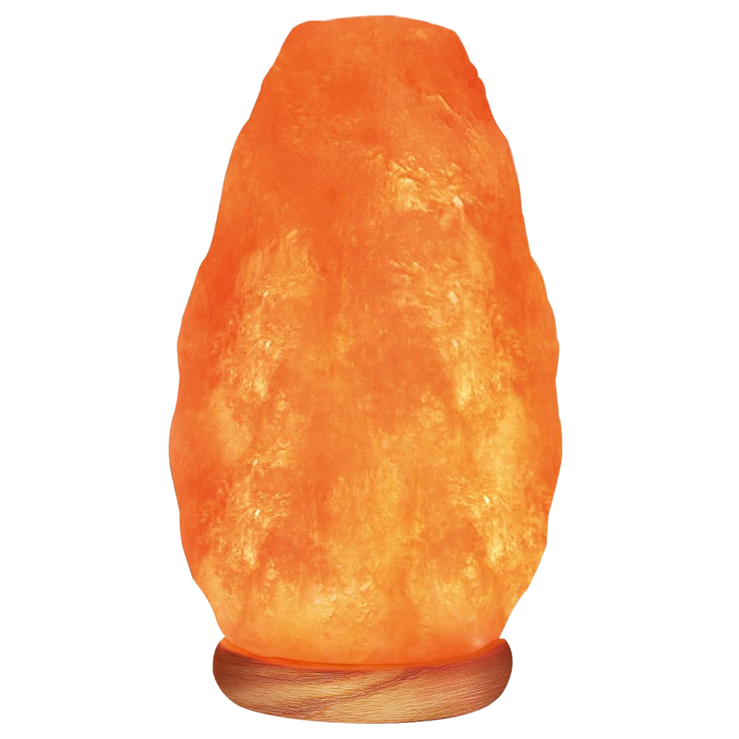 Himalayan Glow Salt Lamp - Dimmer Switch, 5 Lbs, Orange, Model 1001, Wooden Base
