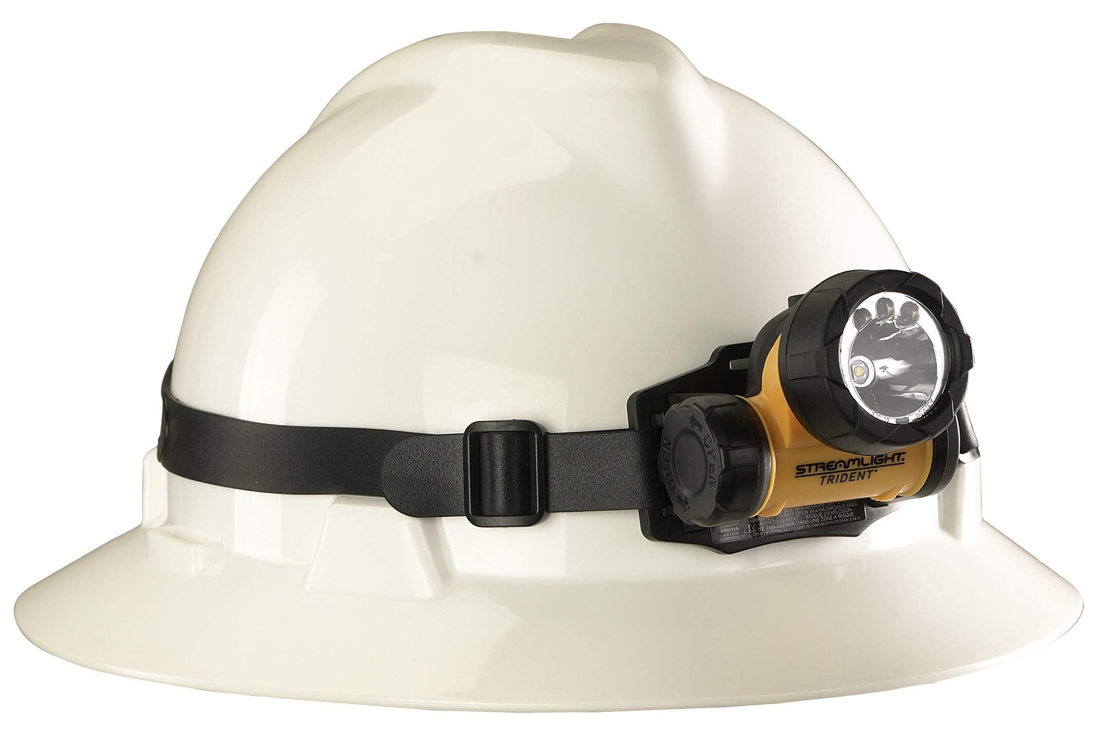 Streamlight 61050 Trident LED Headlamp, 80-Lumen, One Size, Yellow, Includes Elastic Head Strap and Rubber Hard Hat Strap