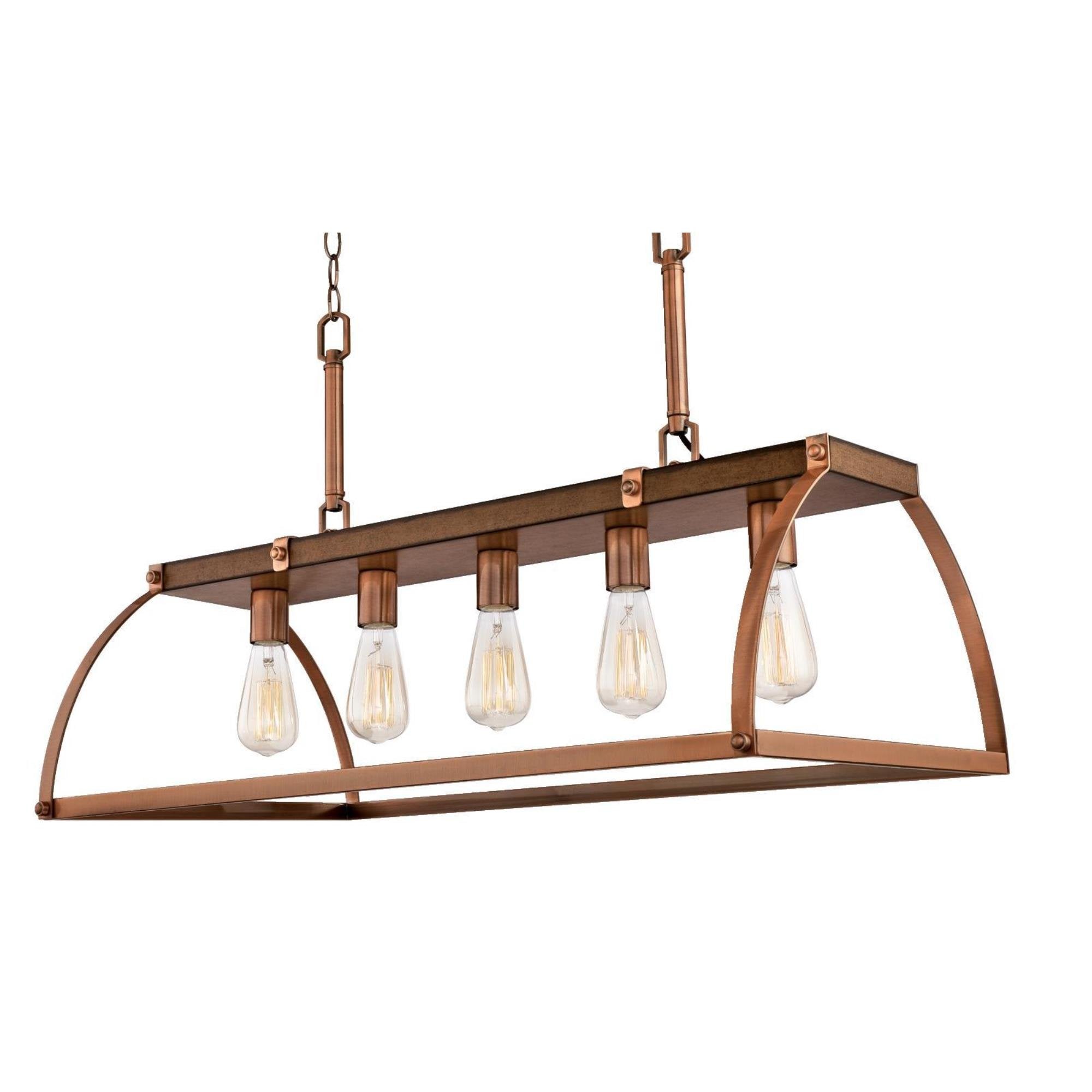 Westinghouse Chandelier 6351600 Metal Barnwood & Copper Finish