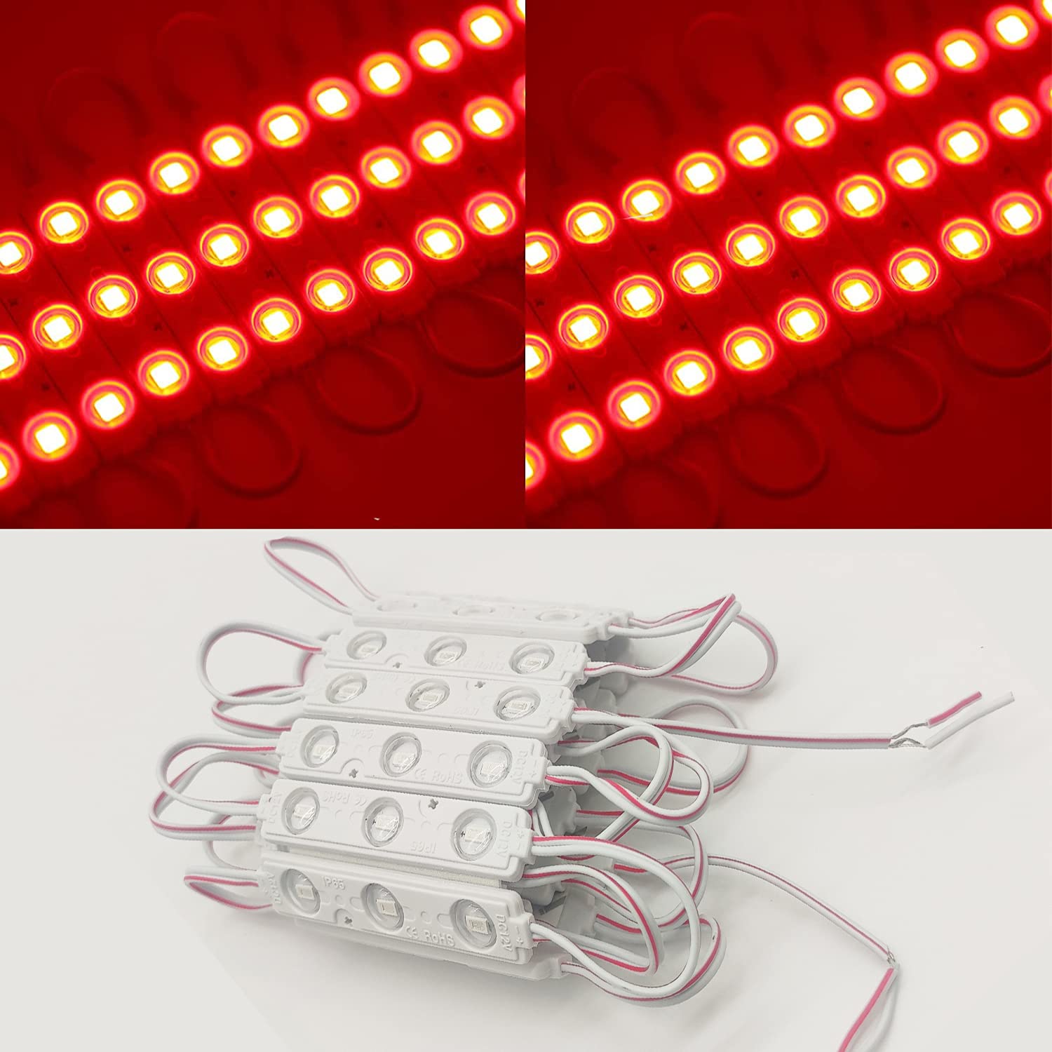 Aooyuanke 100Pcs Led Module Red 49.8 Ft Waterproof 5730 Smd Lights For Advertising Signs