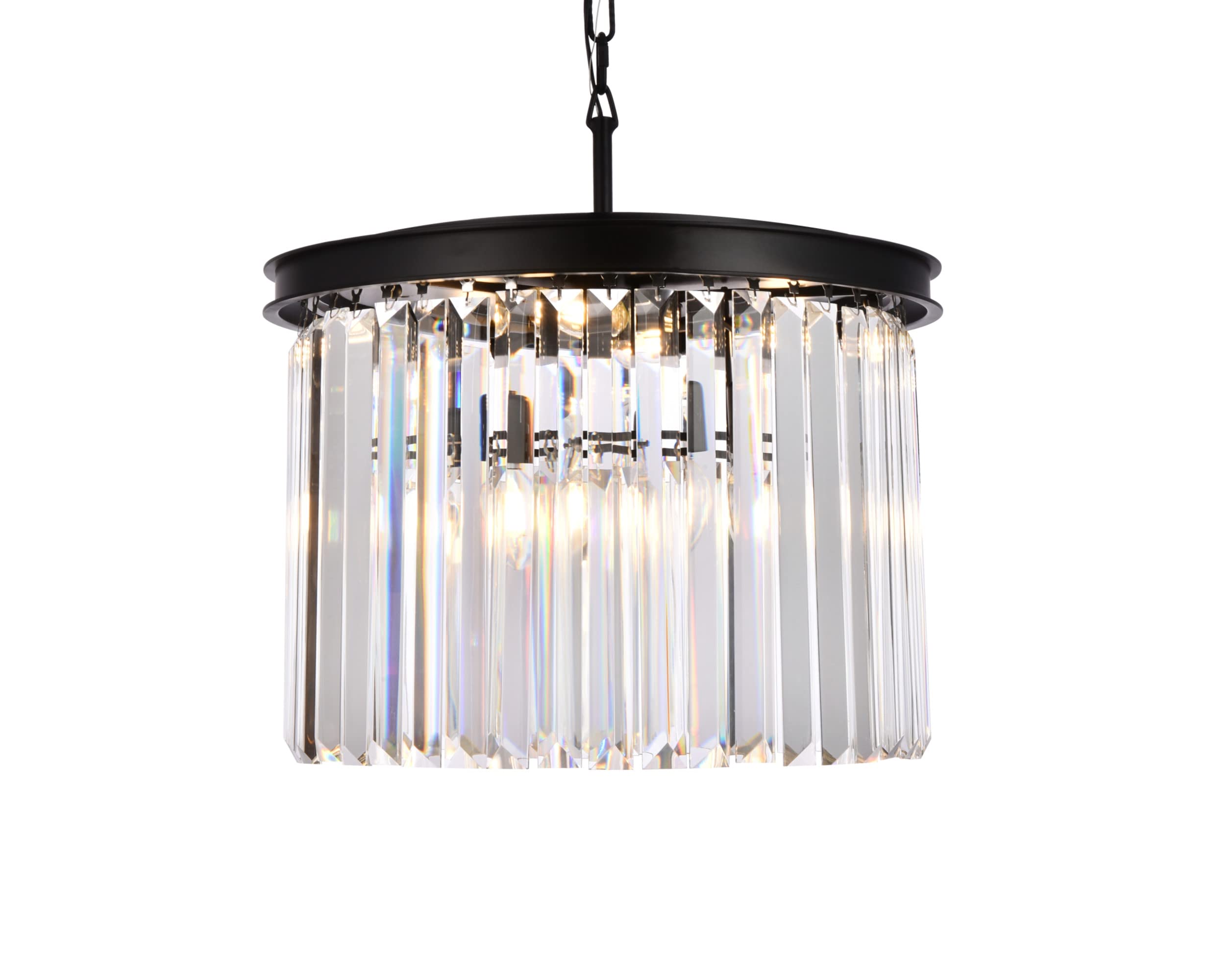 Elegant Lighting 1238D20Mb-Rc 135 X 20 In Sydney 6 Light Matte Black Pendant