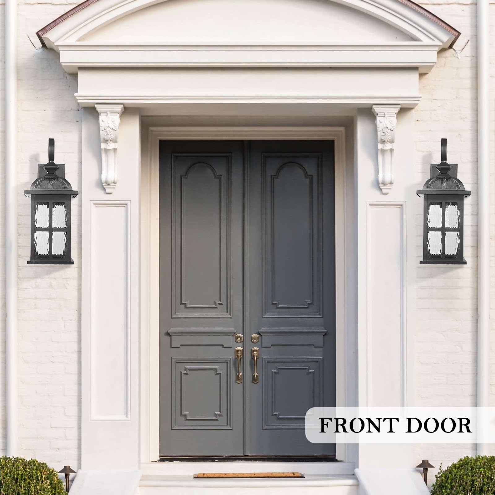 Darkaway Large Outdoor Wall Light  22Inch Exterior Light Fixture With Water Ripple Glass  Aluminum Outside Lights Sconces Exterior Lighting For House Porch Patio Doorway Garage