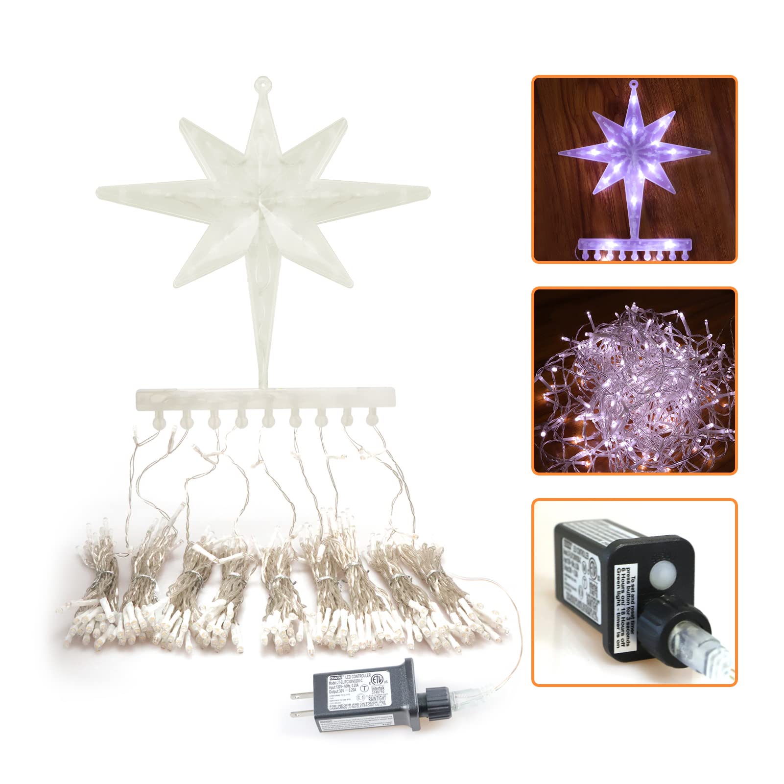 Christmas Decoration Dipper Star String Lights,320 Led Christmas Tree Lights 8 Modes & Waterproof Fairy Lights For Xmas Party We