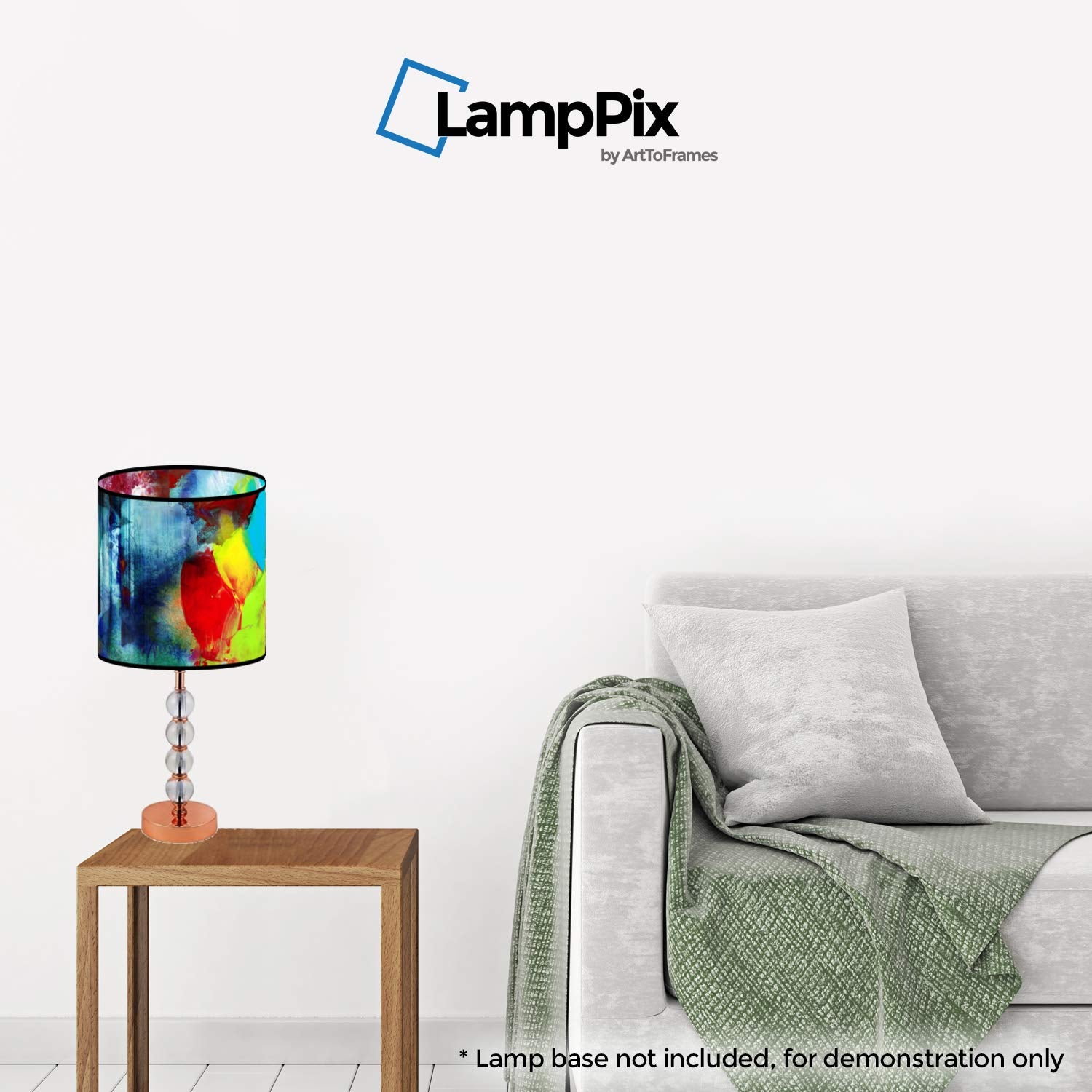 Lamppix 10.00 Inch Table Lamp Shade - Fleeting Balloons Canvas Desk Lampshade (Uno Fitting)