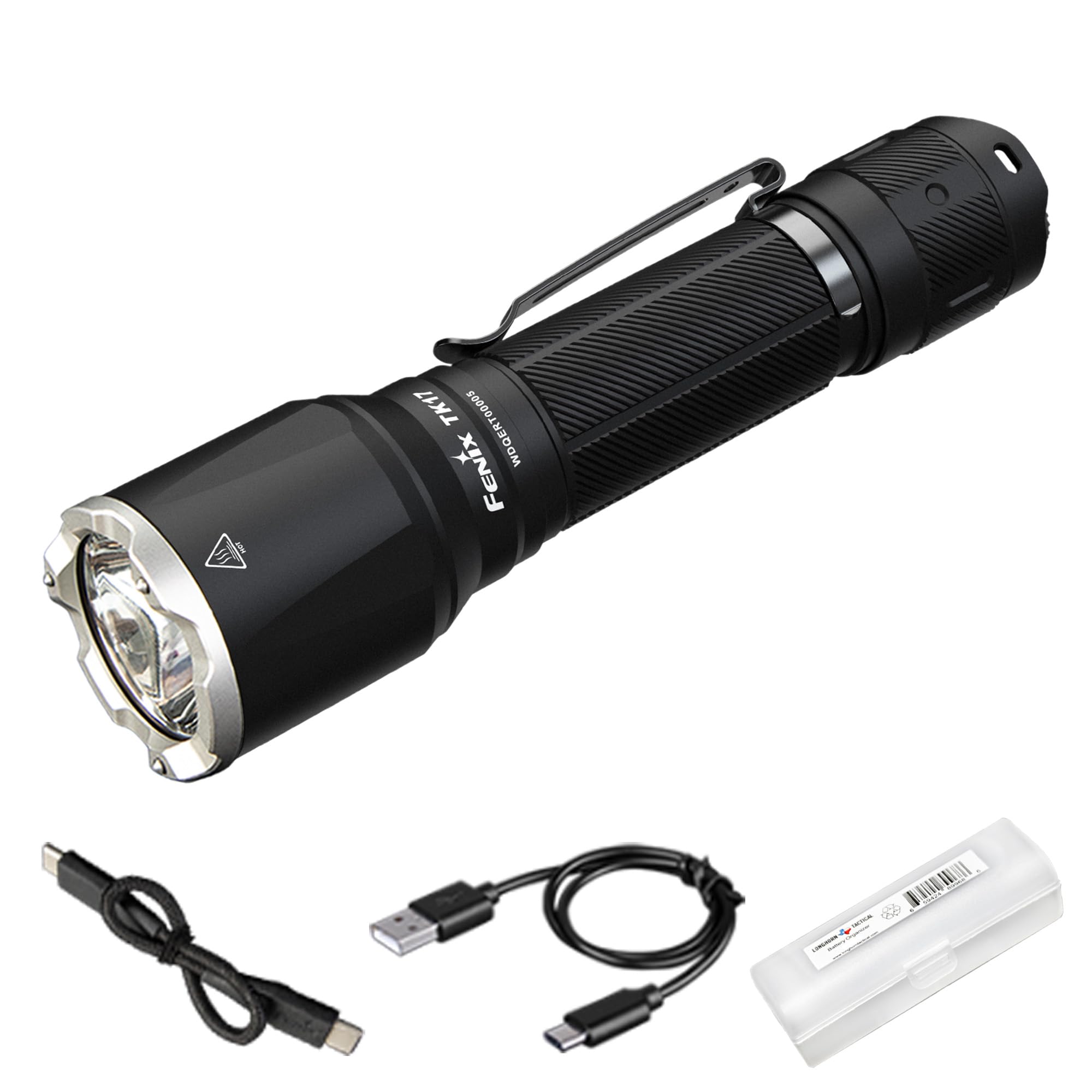 Fenix TK17 3600 Lumen Tactical Flashlight Duty Light, Long Throw with USB-C Rechargeable Battery