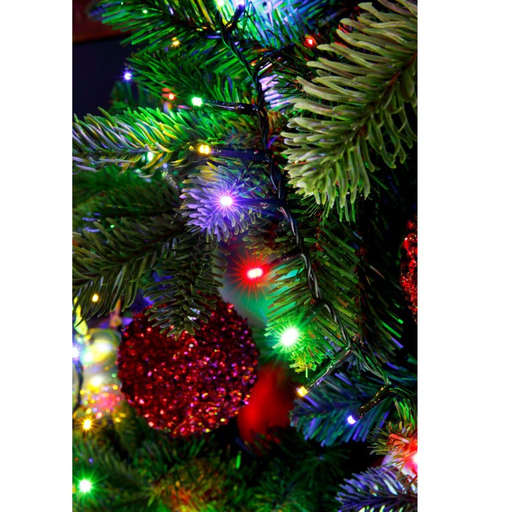 Lumineo 1000 LED Christmas Lights Set, Multi-Colored, Green Wire, 74 Feet, Model 781657