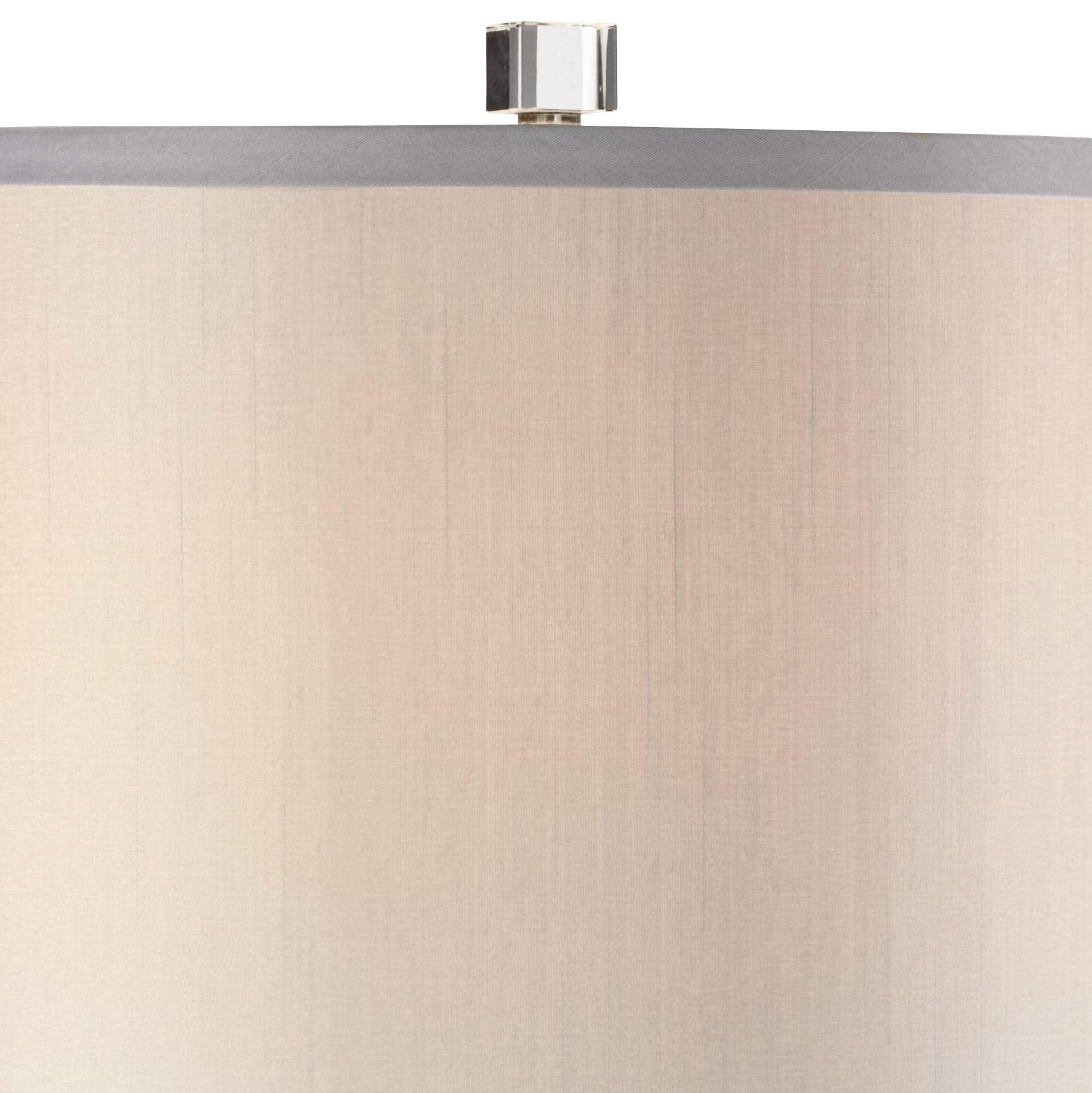 Vienna Full Spectrum 27 Tall Table Lamps Set Of 2, Gray Drum Shade, Crystal, Model 40A06, Ideal For Living Room, Bedroom, Office