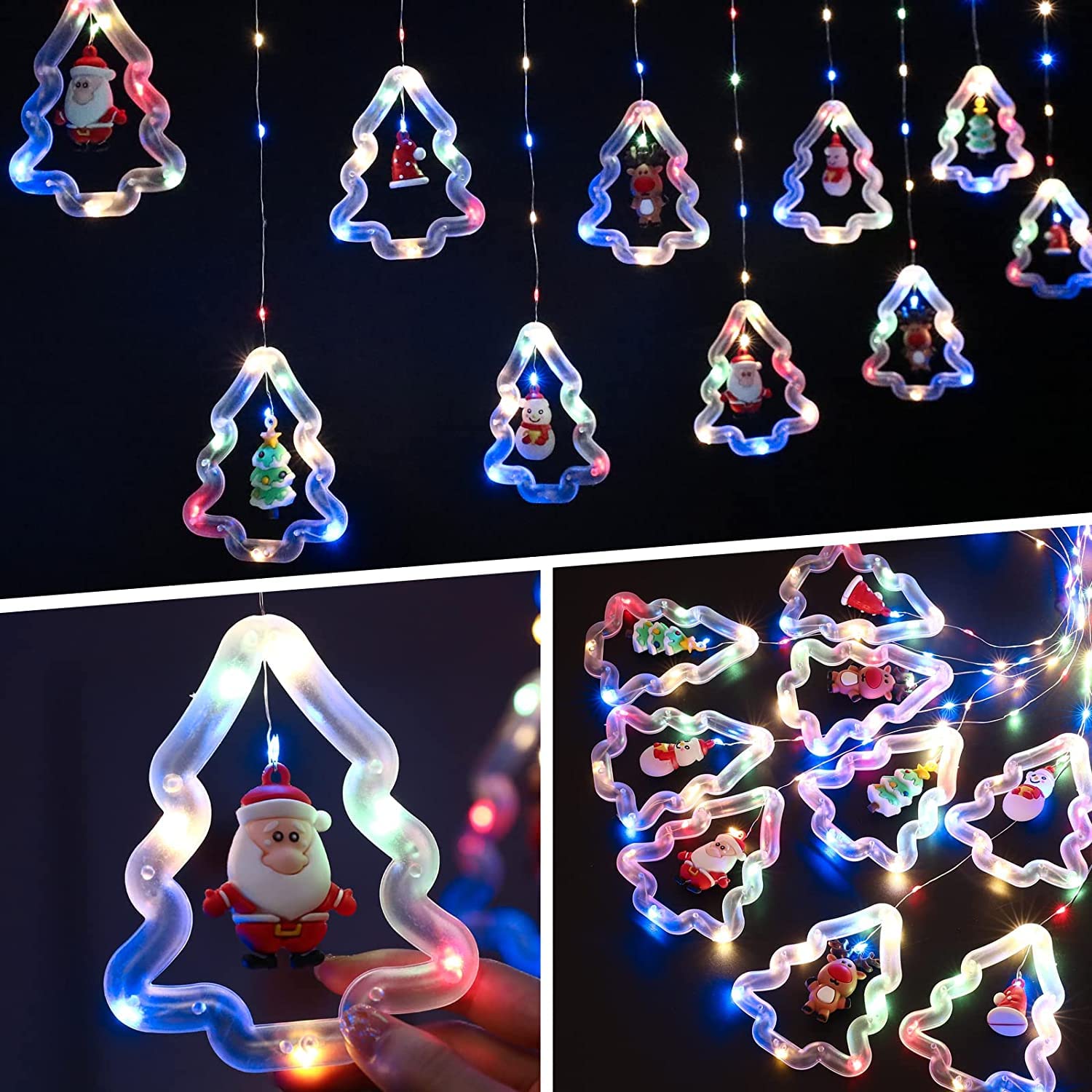 Aodini Christmas Lights, 120 Led Lights 9.84 Feet Long Christmas Decorations Lights, With Flashing Bubble Lights,10 Cute Round Lights, Extendable For Indoor, Outdoor (Warm White)