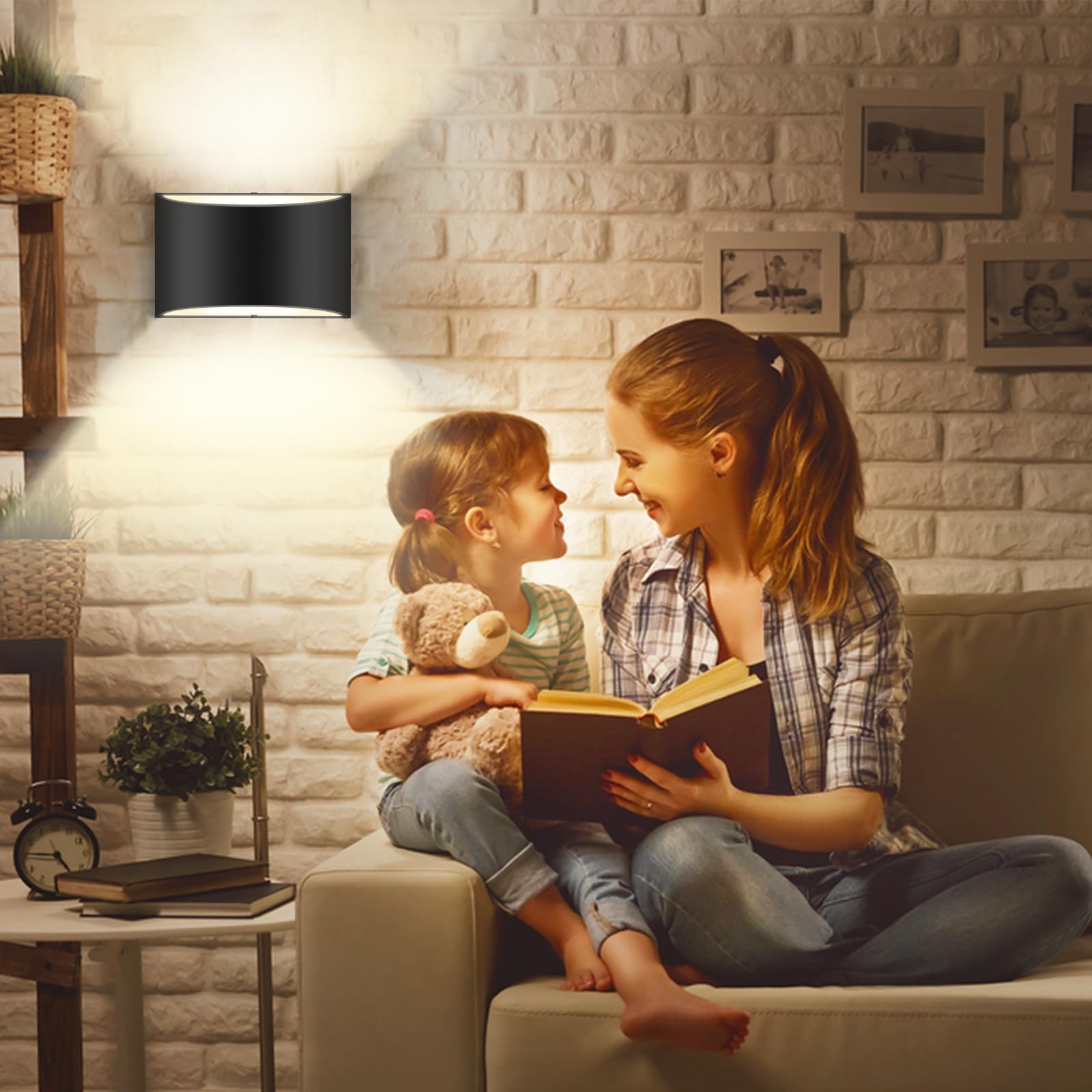 Aiilsmp 4 Pack Black Modern Led Wall Sconces Light Hardwired Wall Sconces Indoor Up And Down Sconces Wall Lamps For Living Room, Bedroom, Hallway Warm White 3000K(With G9 Bulbs)