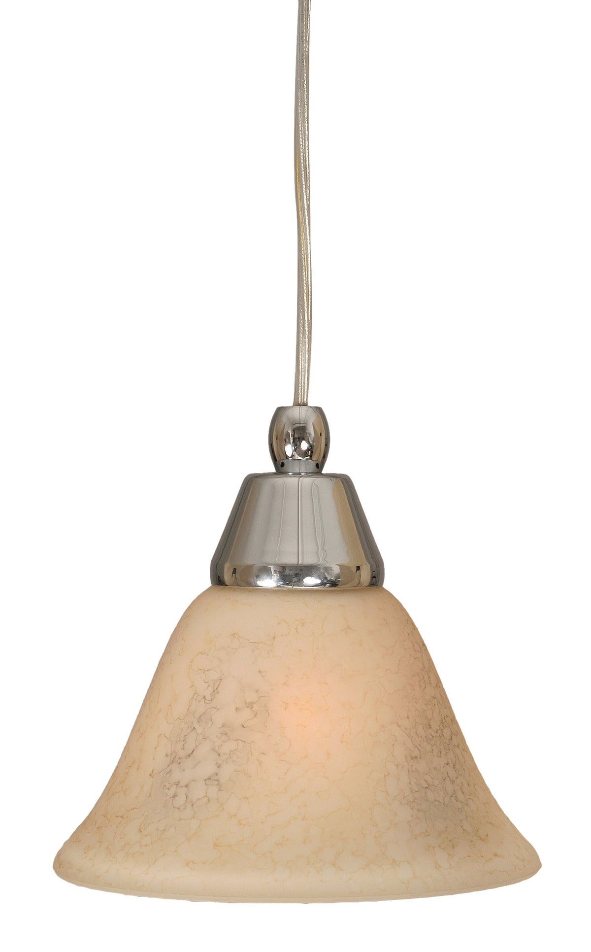 Toltec Lighting 22-Ch-508 Cord Mini Pendant With 7&quot; Italian Marble Glass, Chrome Finish