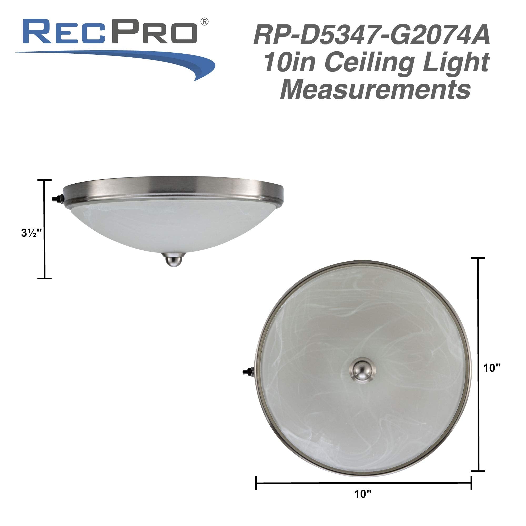 Rv Decorative Ceiling Light | 12V Led Light | Dinette Led With Glass Dome | Ceiling Fixture (2 Lights)