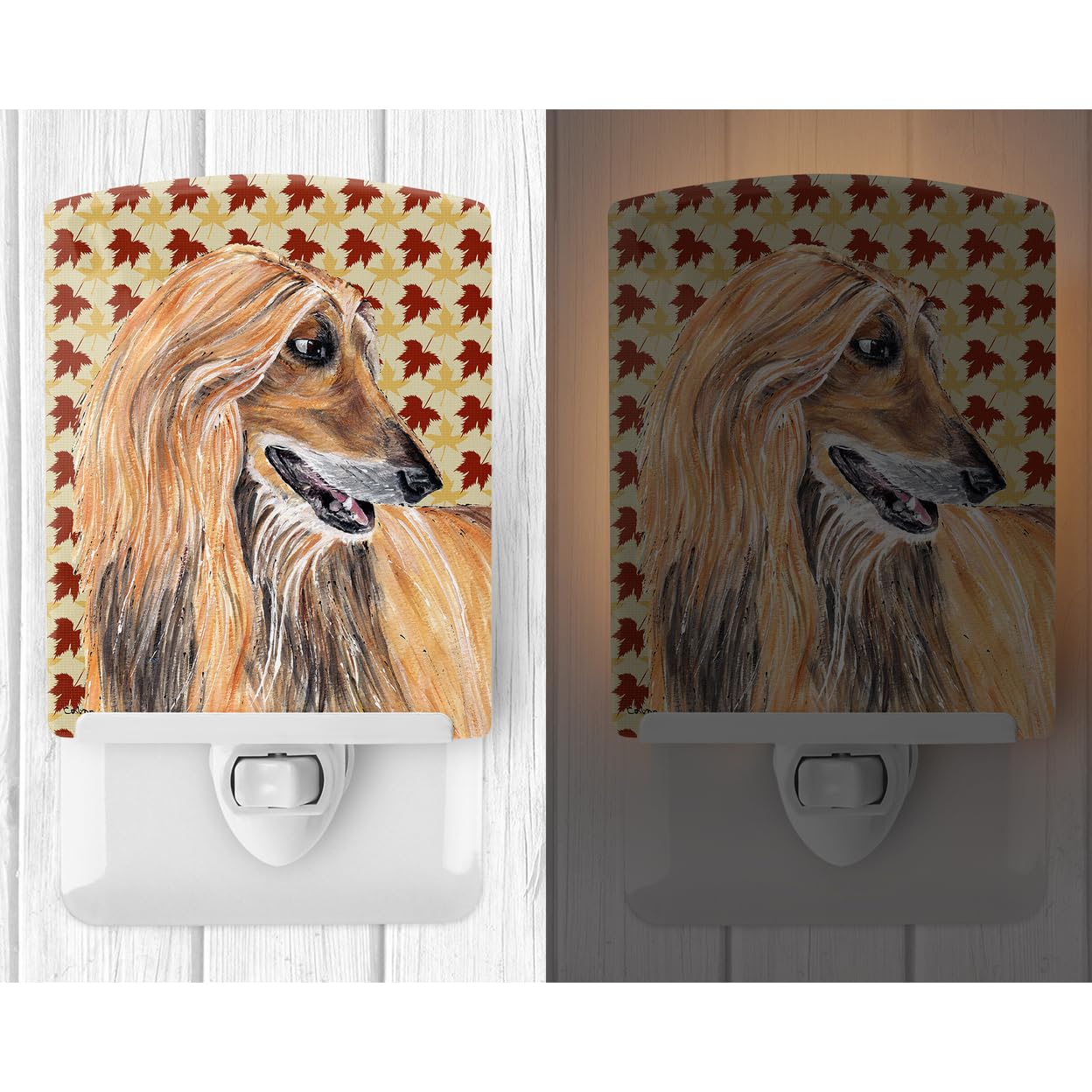 Carolines Treasures Ceramic Night Light, Afghan Hound Design, UL-Certified, 6x4x3in, Multicolor, Model SC9504CNL