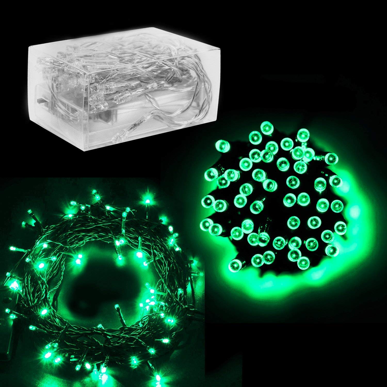 Super Z Outlet 30 Mini Bulb LED Battery Operated Fairy String Lights in Assorted Colors for Valentines Day, Romantic Wedding, Home Decoration Room Lighting, Christmas, Crafts 158" String (Apple Green)