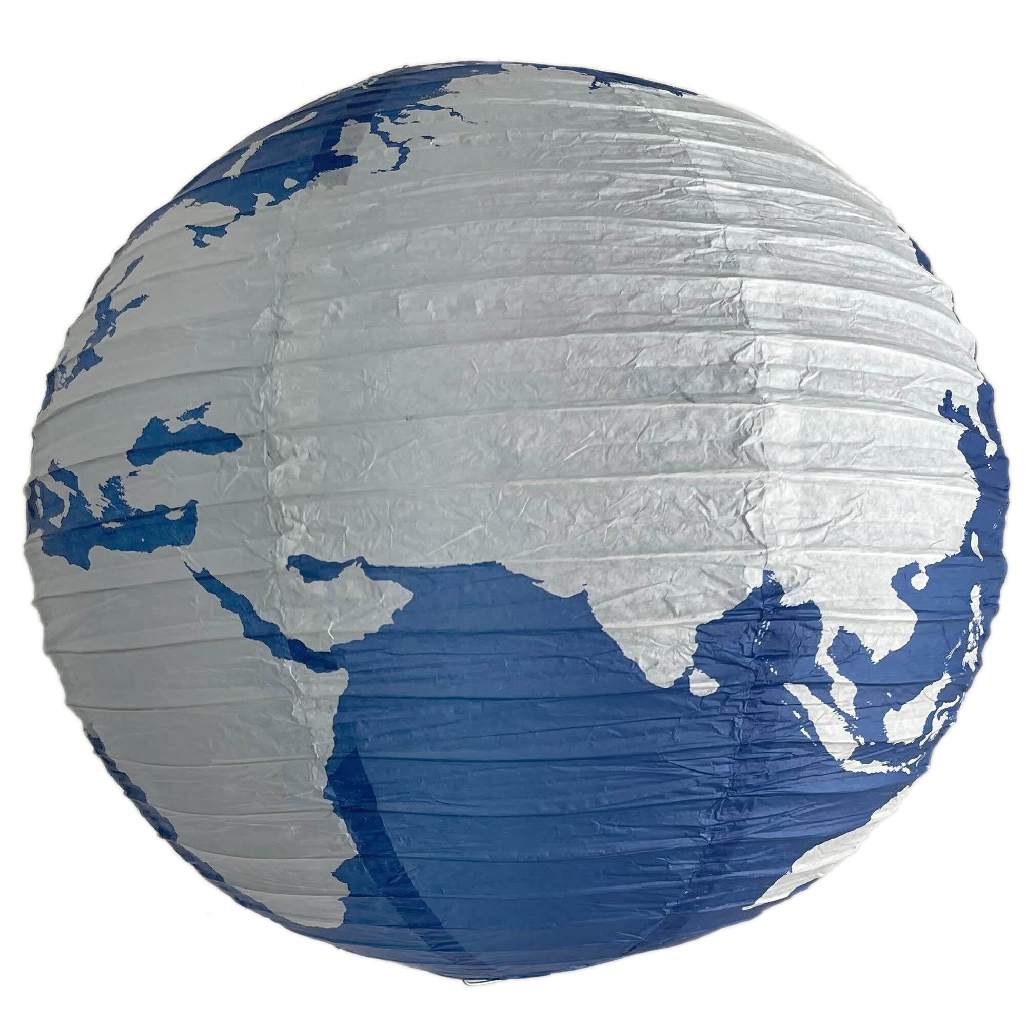 Quasimoon 16 Inch Paper Lantern - Blue World Earth Globe