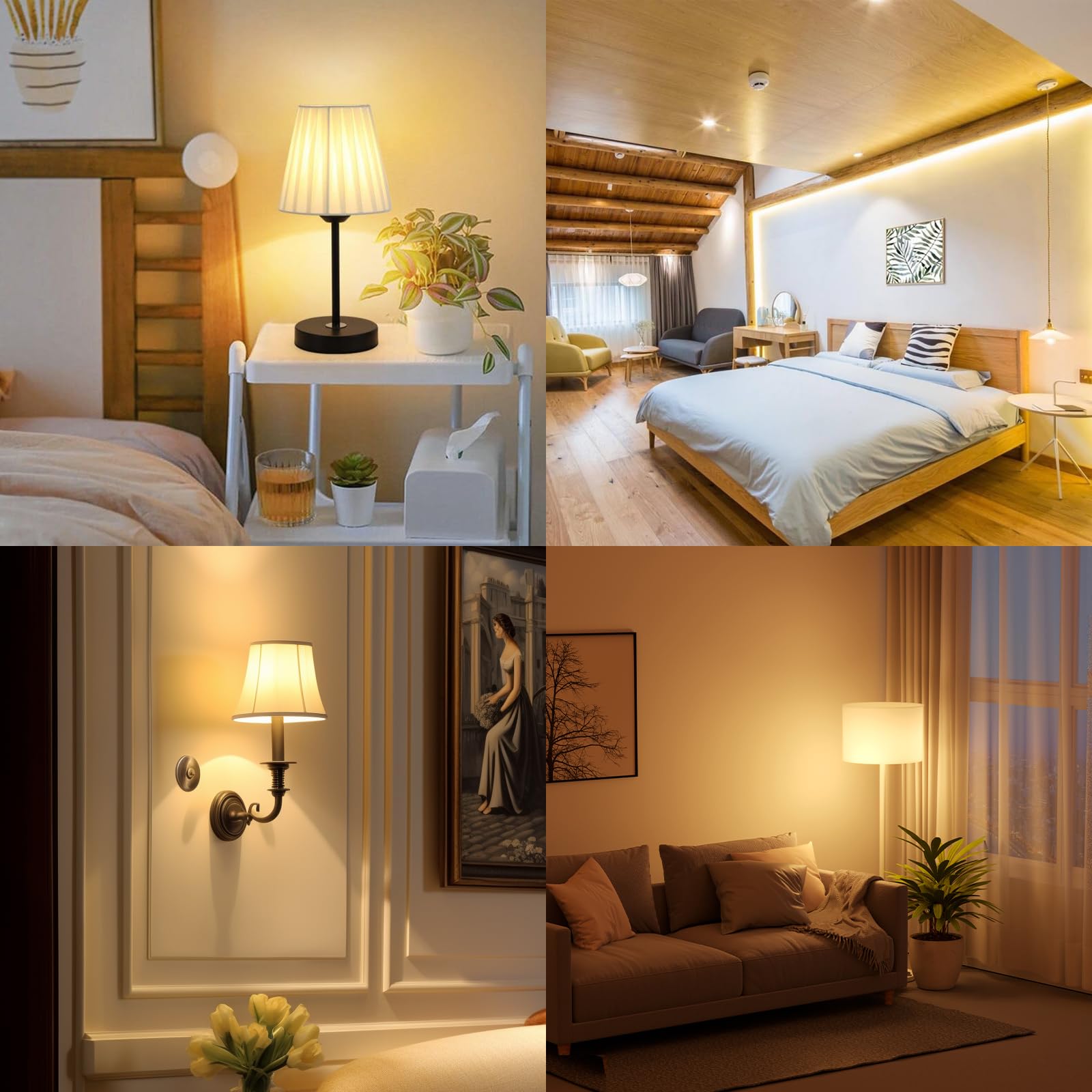 Volivo 6 Pack A19 Led Light Bulbs, 2700K Soft White, 9W(60W Equivalent), 800 Lumens, E26 Standard Base, Non-Dimmable, Energy Sav