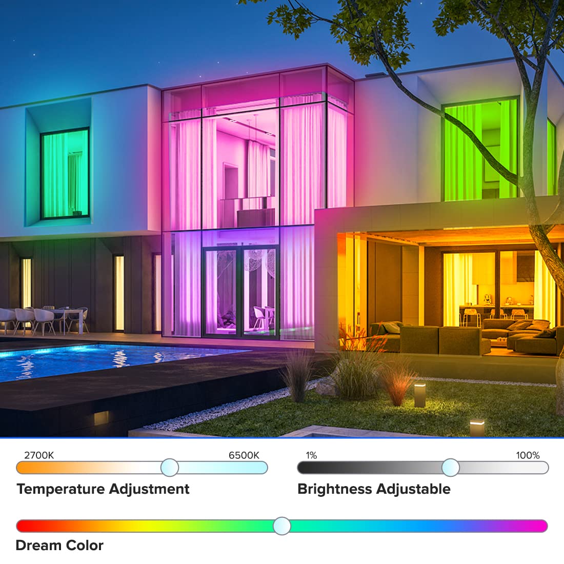 BTF-LIGHTING Zigbee RGBCCT LED Controller C05Z, 6 Pin, DC5V/DC12V/DC24V, White, Compatible with Echo Plus and HomeKit