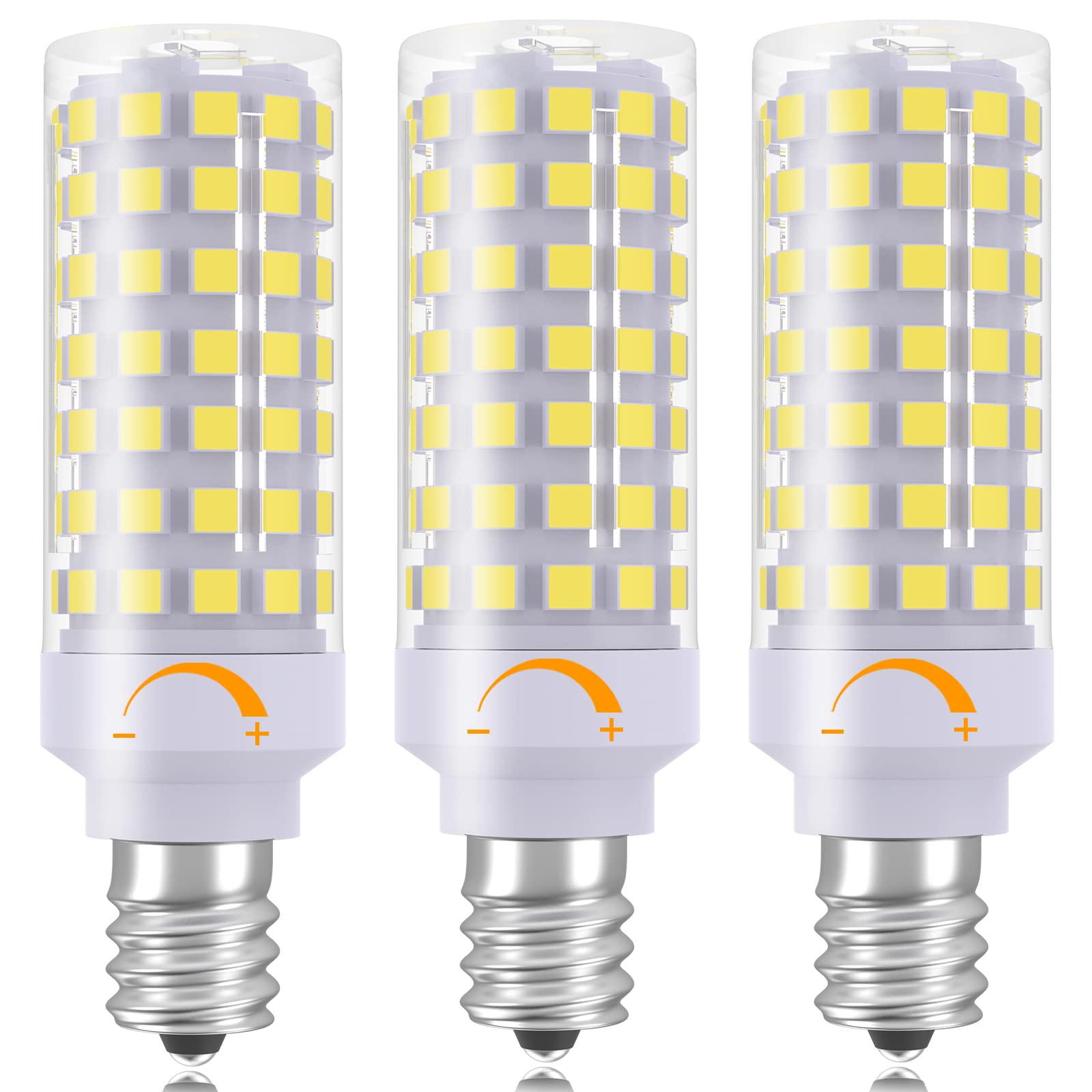 TAIYALOO E12 LED Light Bulb Dimmable 60W Replacement 3 Count Daylight White 6000K Candelabra Base