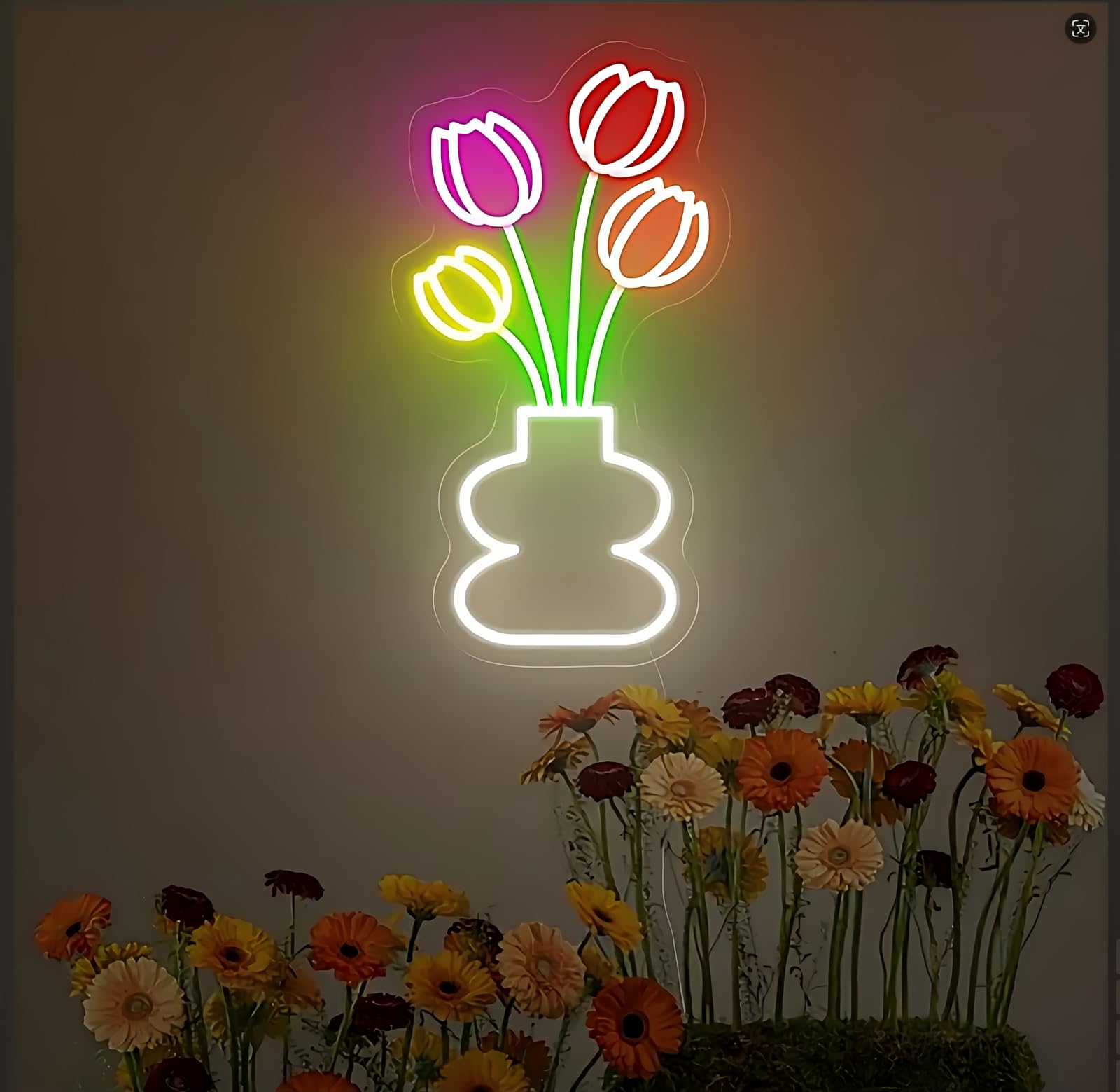 Tulip Flower Neon Sign For Wall Decor Led Tulip Lamp For Bedroom Wall Decor Flower Shop Decor  Tulip Sign For Living Room Studio Bedroom Party Decoration  MotherS Or ValentineS Day Gifts