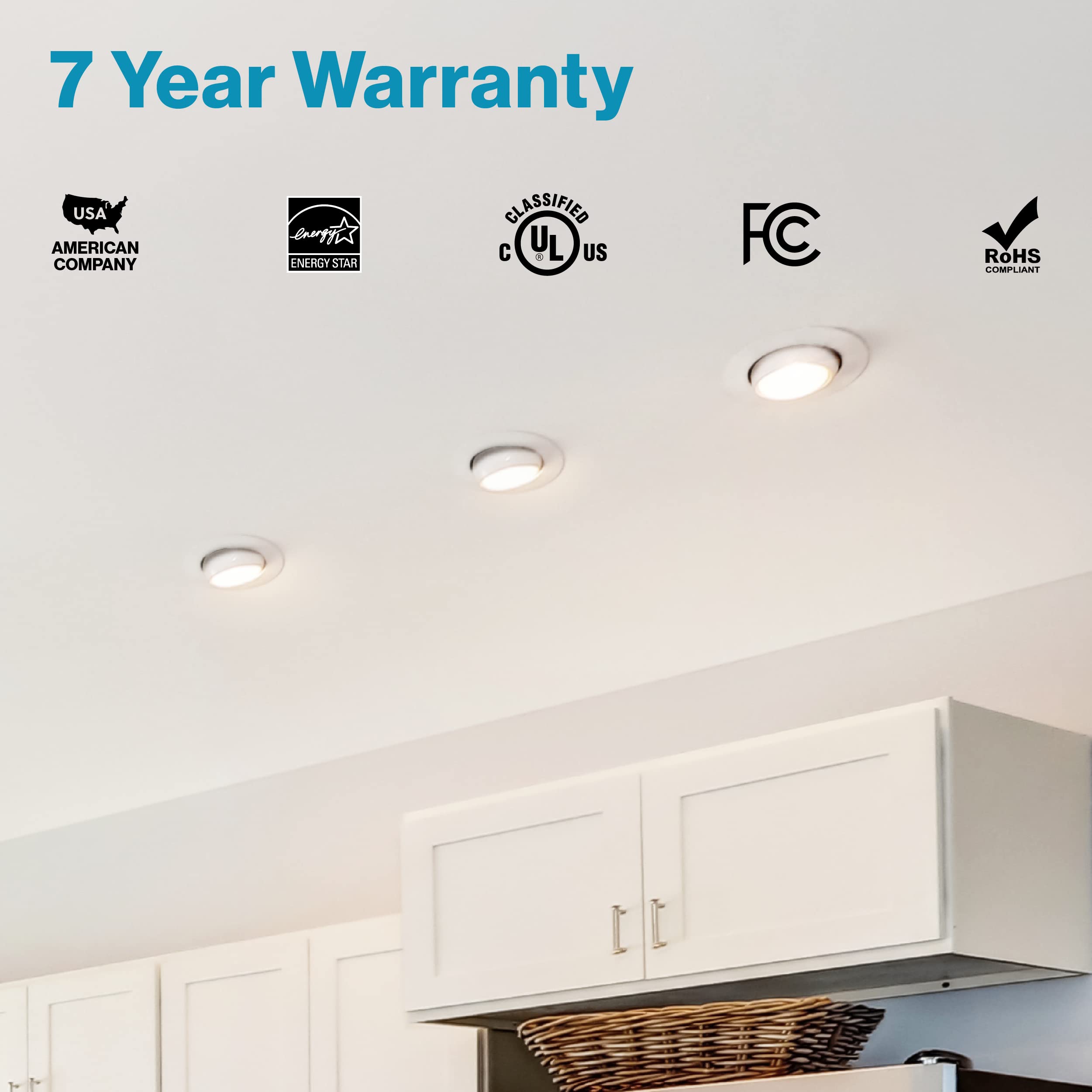 Sunco Led Can Lights Eyeball Retrofit Gimbal 5/6 Inch Recessed Lights, 12W=60W, 5 Colors (2700K/3000K/3500K/4000K/5000K), 800 Lm, Directional Angled Trim Adjustable Ceiling Downlight, Ul