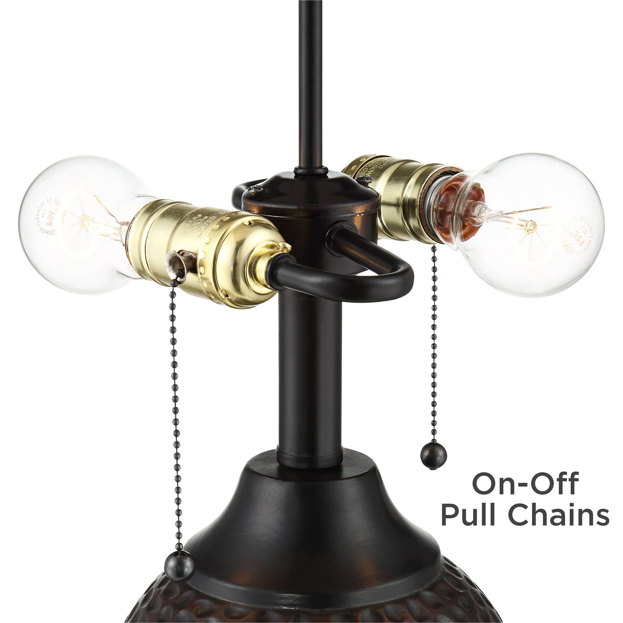 360 Lighting Cody 26 High Industrial Farmhouse Rustic Modern Table Lamps Set Of 2 Wifi Smart Socket Pull Chain Oiled Bronze Fini