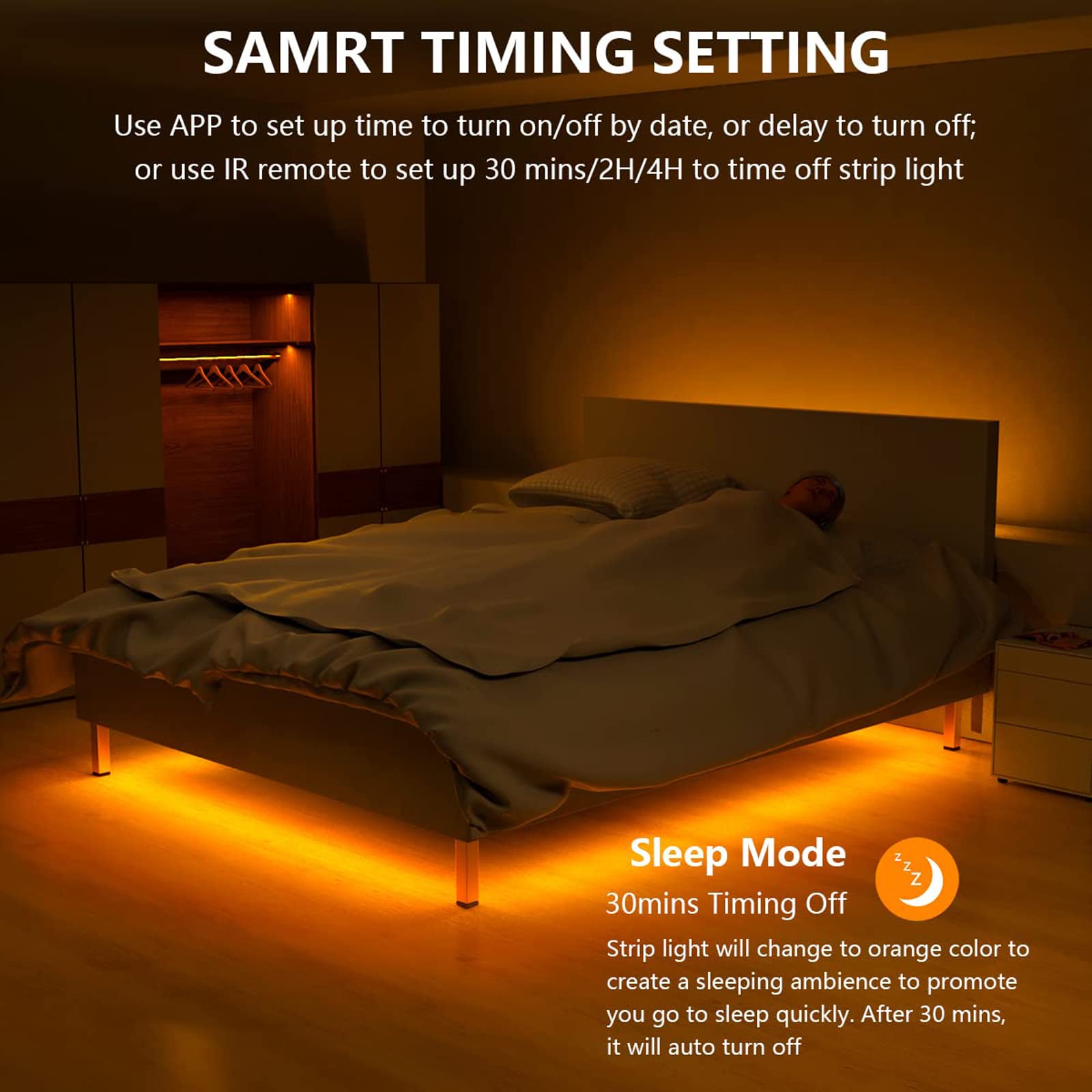 Rgbw Under Cabinet Lighting Kit With App And Remote Control 6 Pcs Led Strip Lights For Kitchen Cabinet, Counter, Tv Shelf, Desk,